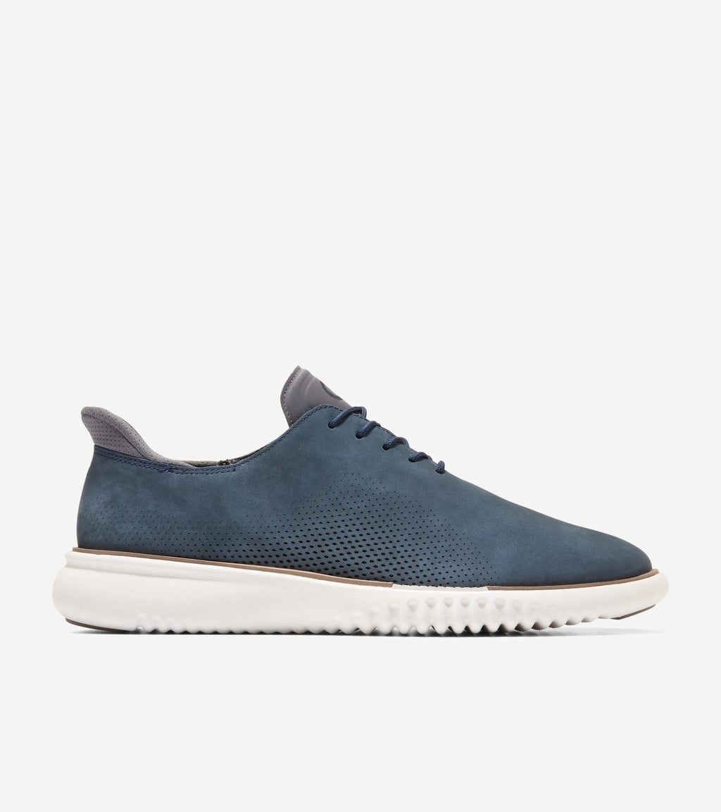 Men's 2.ZERØGRAND EVO Laser Quick-On Oxfords-Navy Blazer-Castlerock-Ivory
