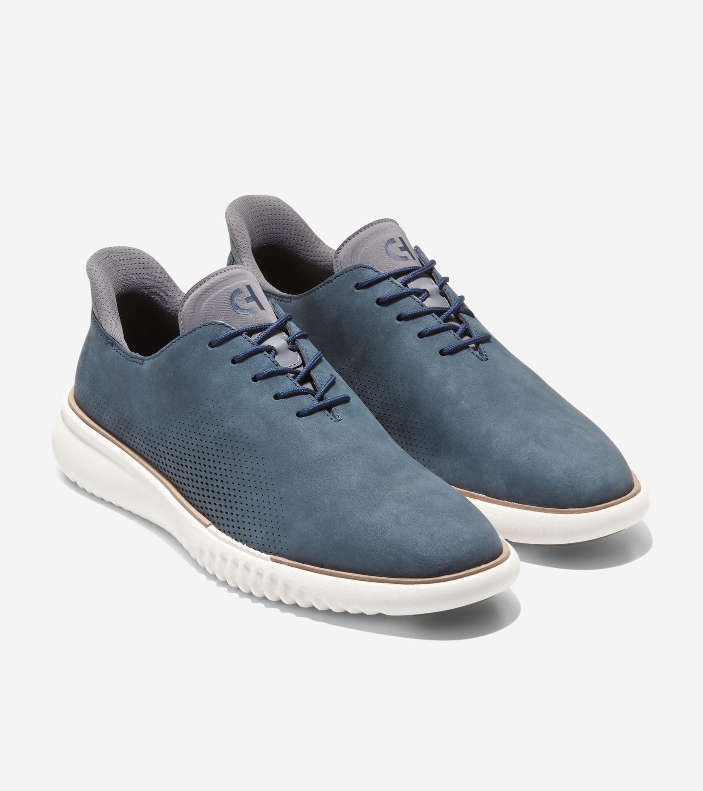 Men's 2.ZERØGRAND EVO Laser Quick-On Oxfords-Navy Blazer-Castlerock-Ivory
