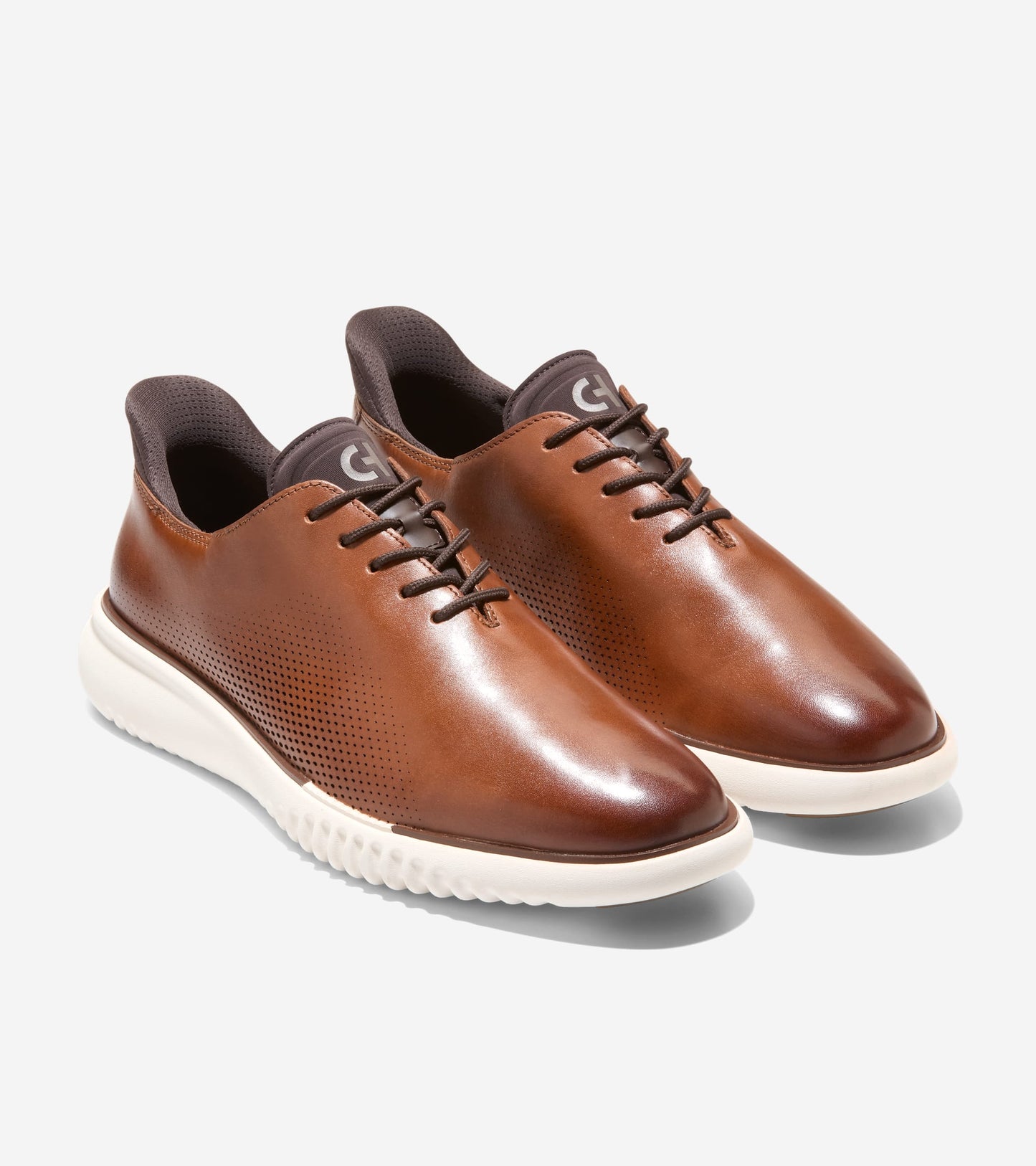 Men's 2.ZERØGRAND EVO Laser Quick-On Oxfords-Bristish Tan-Dark Chocolate