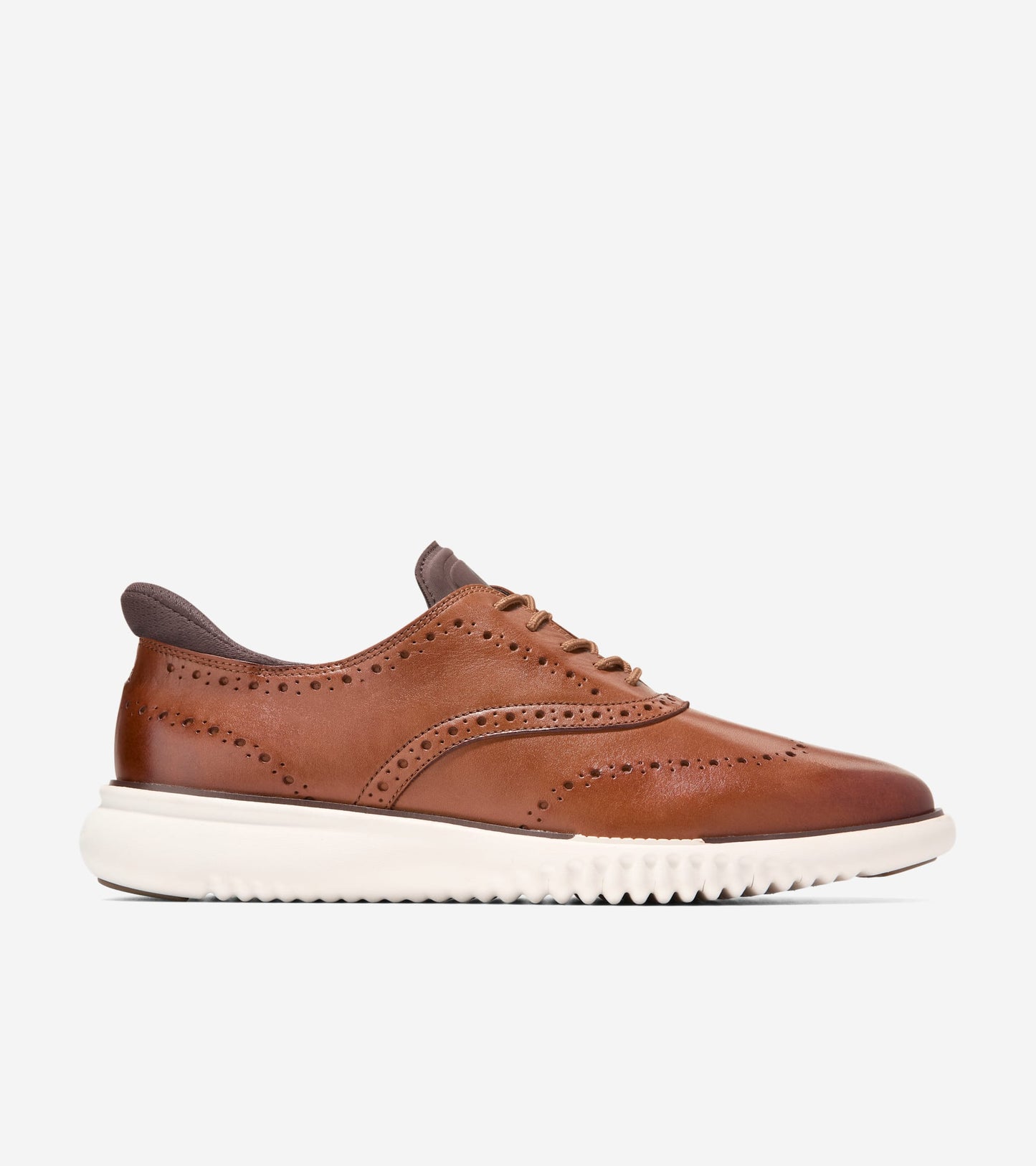 Men's 2.ZERØGRAND EVO Wingtip Quick-On Oxfords-British Tan-Madeira-Ivory