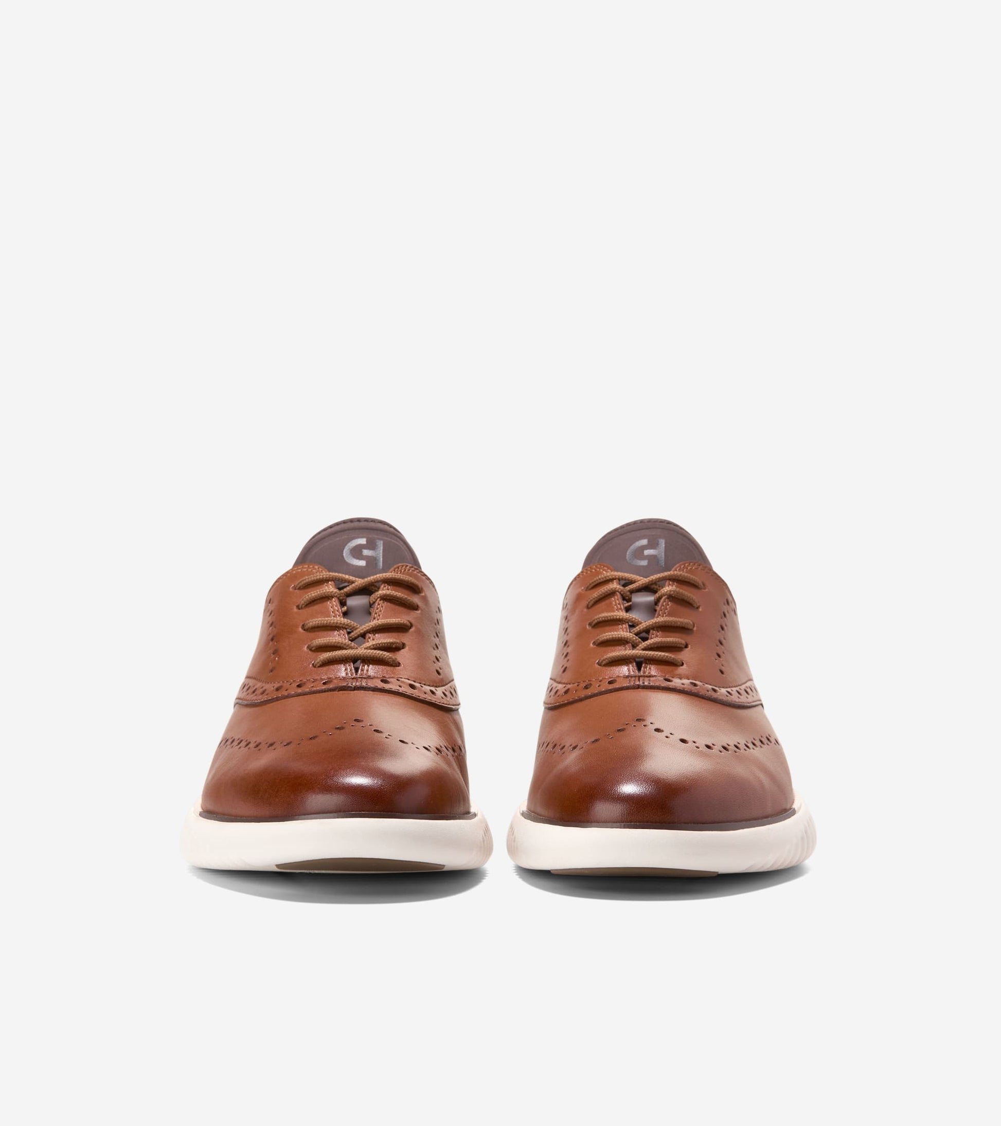 Men's 2.ZERØGRAND EVO Wingtip Quick-On Oxfords-British Tan-Madeira-Ivory