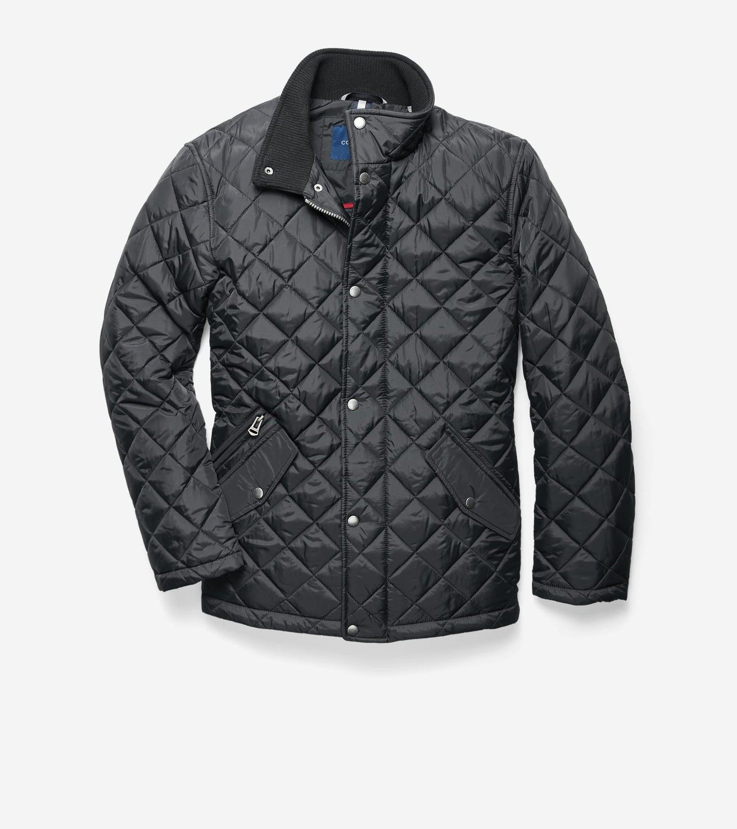 Men's Quilted Barn Jacket-Black