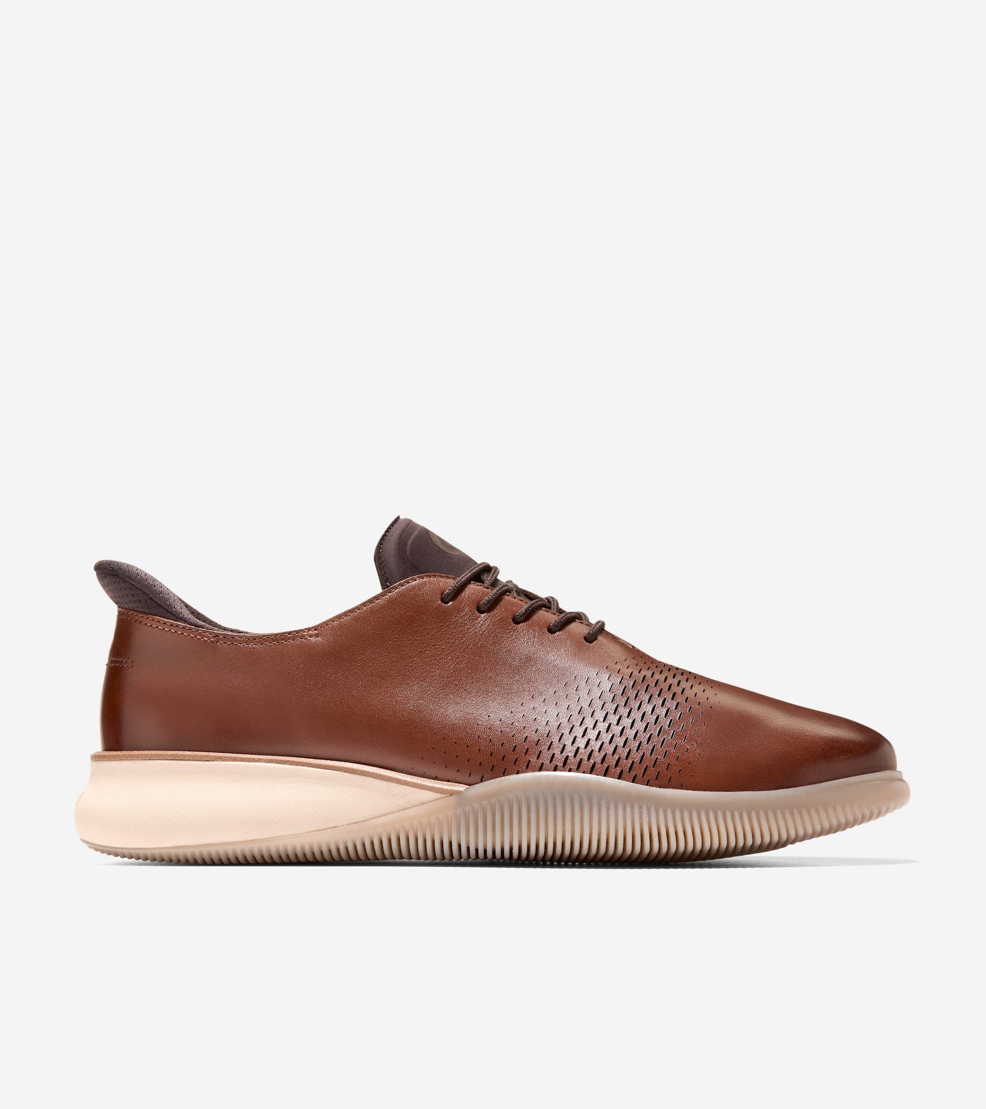 Men's 6.ZERØGRAND Laser Quick-On Oxfords-Woodbury-Dark Chocolate-Angora