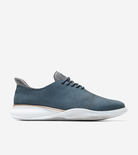 Men's 6.ZERØGRAND Laser Quick-On Oxfords-Navy Blazer-Oyster Mushroom