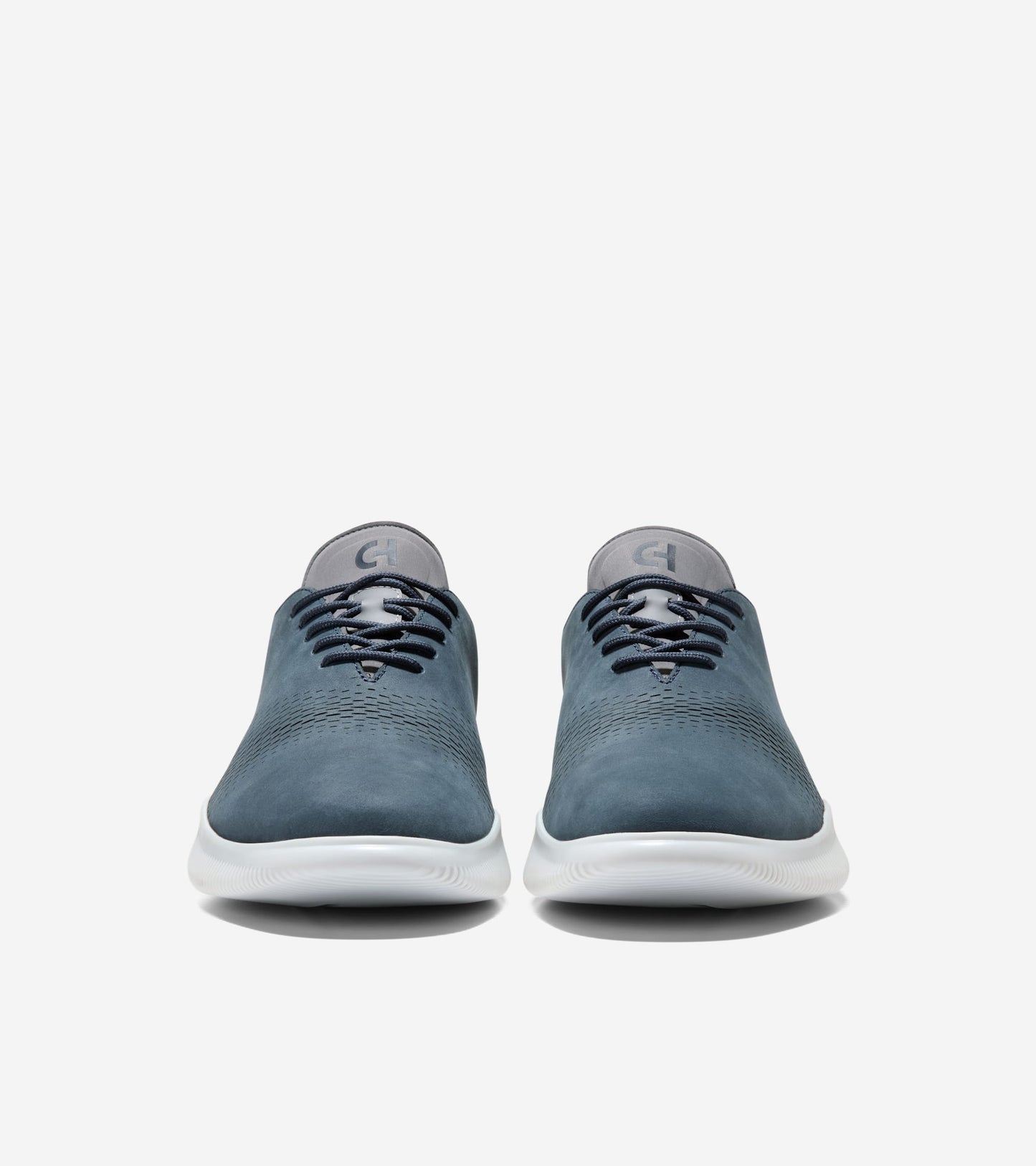 Men's 6.ZERØGRAND Laser Quick-On Oxfords-Navy Blazer-Oyster Mushroom