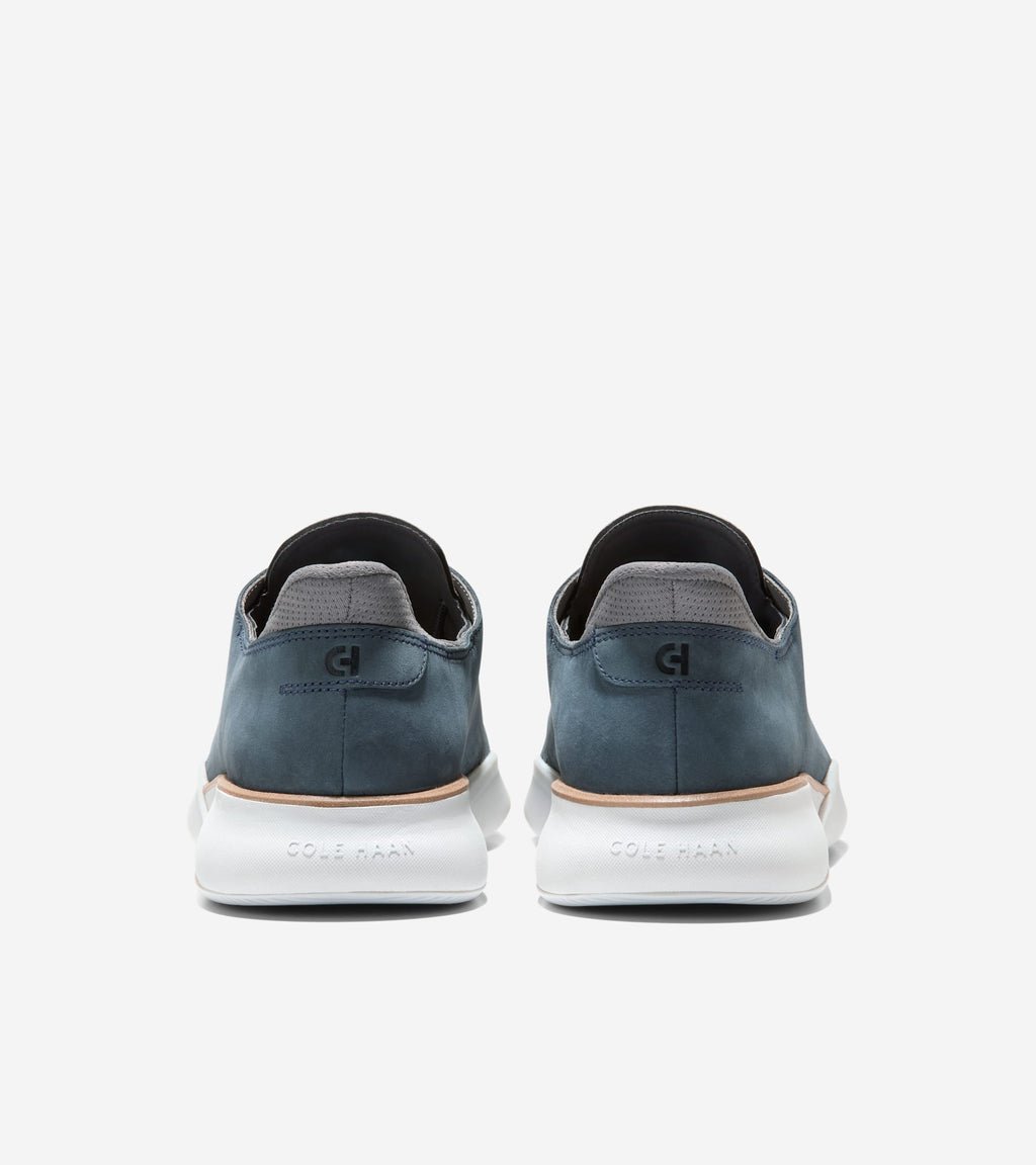 Men's 6.ZERØGRAND Laser Quick-On Oxfords-Navy Blazer-Oyster Mushroom