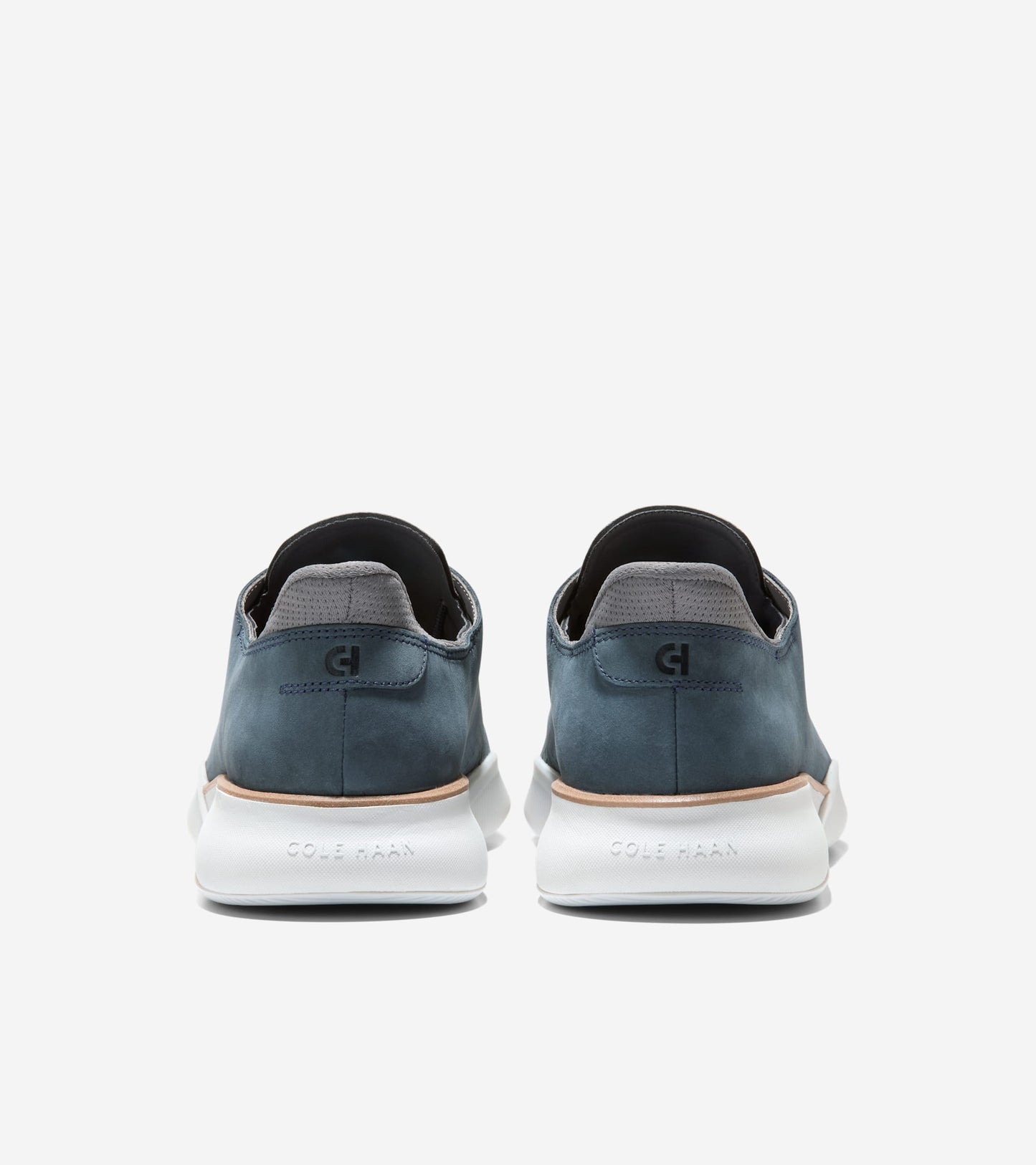 Men's 6.ZERØGRAND Laser Quick-On Oxfords-Navy Blazer-Oyster Mushroom