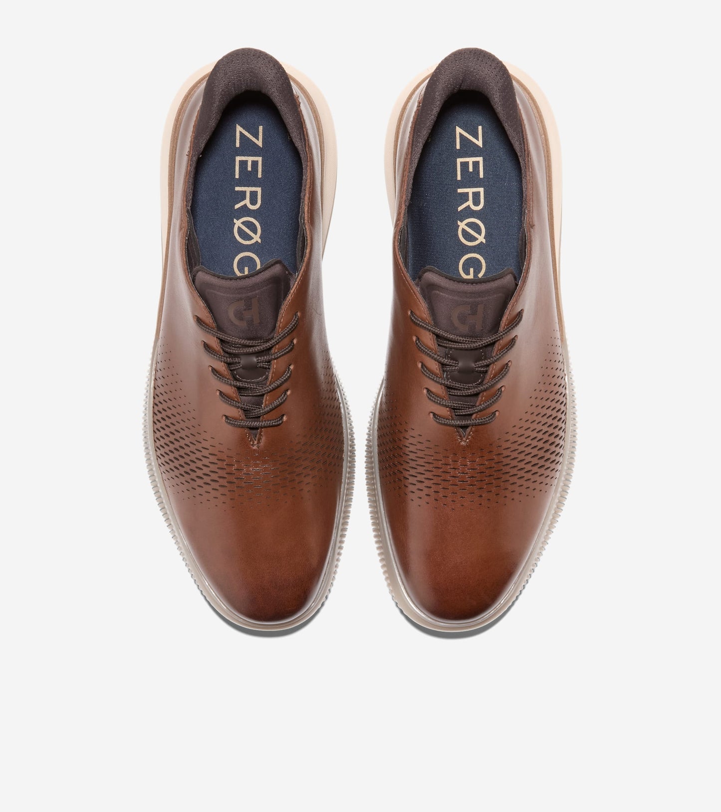 Men's 6.ZERØGRAND Laser Quick-On Oxfords-Woodbury-Dark Chocolate-Angora