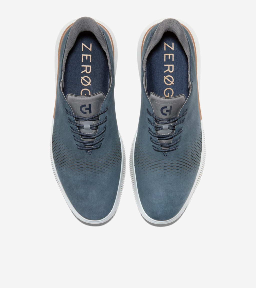 Men's 6.ZERØGRAND Laser Quick-On Oxfords-Navy Blazer-Oyster Mushroom