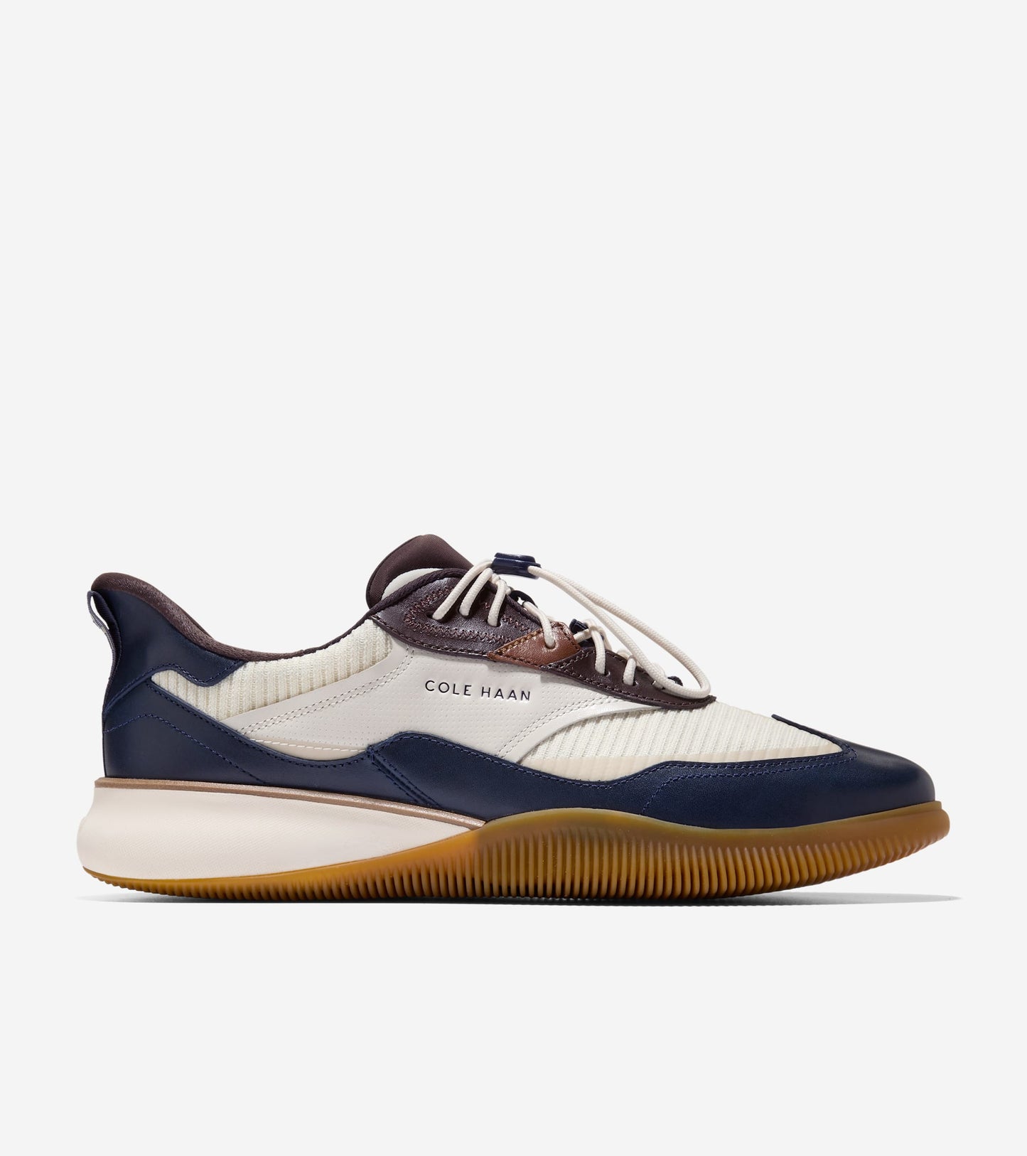 Men's 6.ZERØGRAND Quick-On Sneakers-Navy Blazer-Dark Chocolate