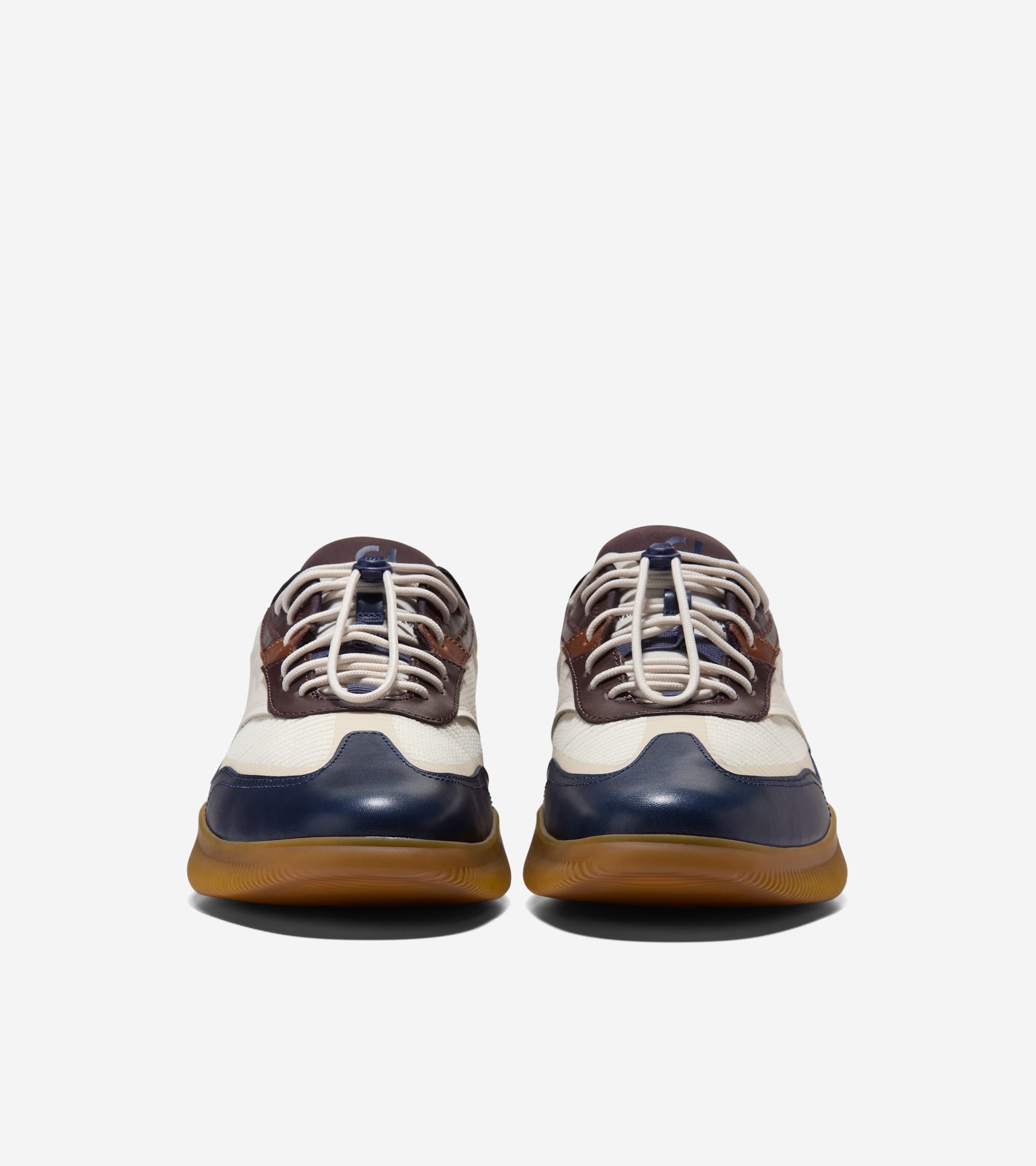 Men's 6.ZERØGRAND Quick-On Sneakers-Navy Blazer-Dark Chocolate