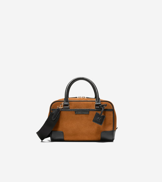 Women's Beverly Small Satchel-Tobacco-Black