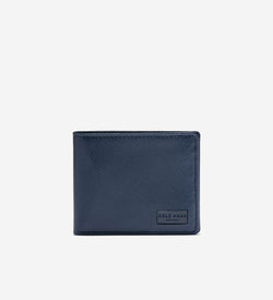 Men's Bifold Wallet with Saffiano Cover-Black