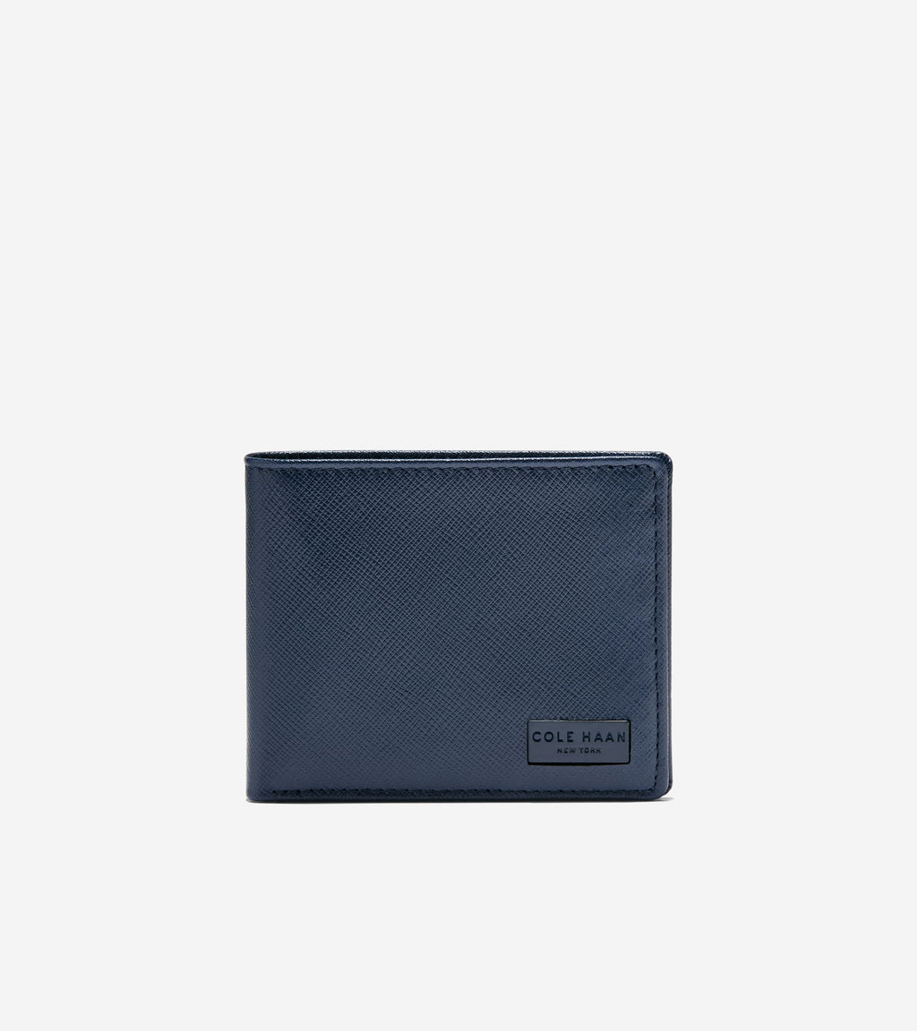 Men's Bifold Wallet with Saffiano Cover-Black