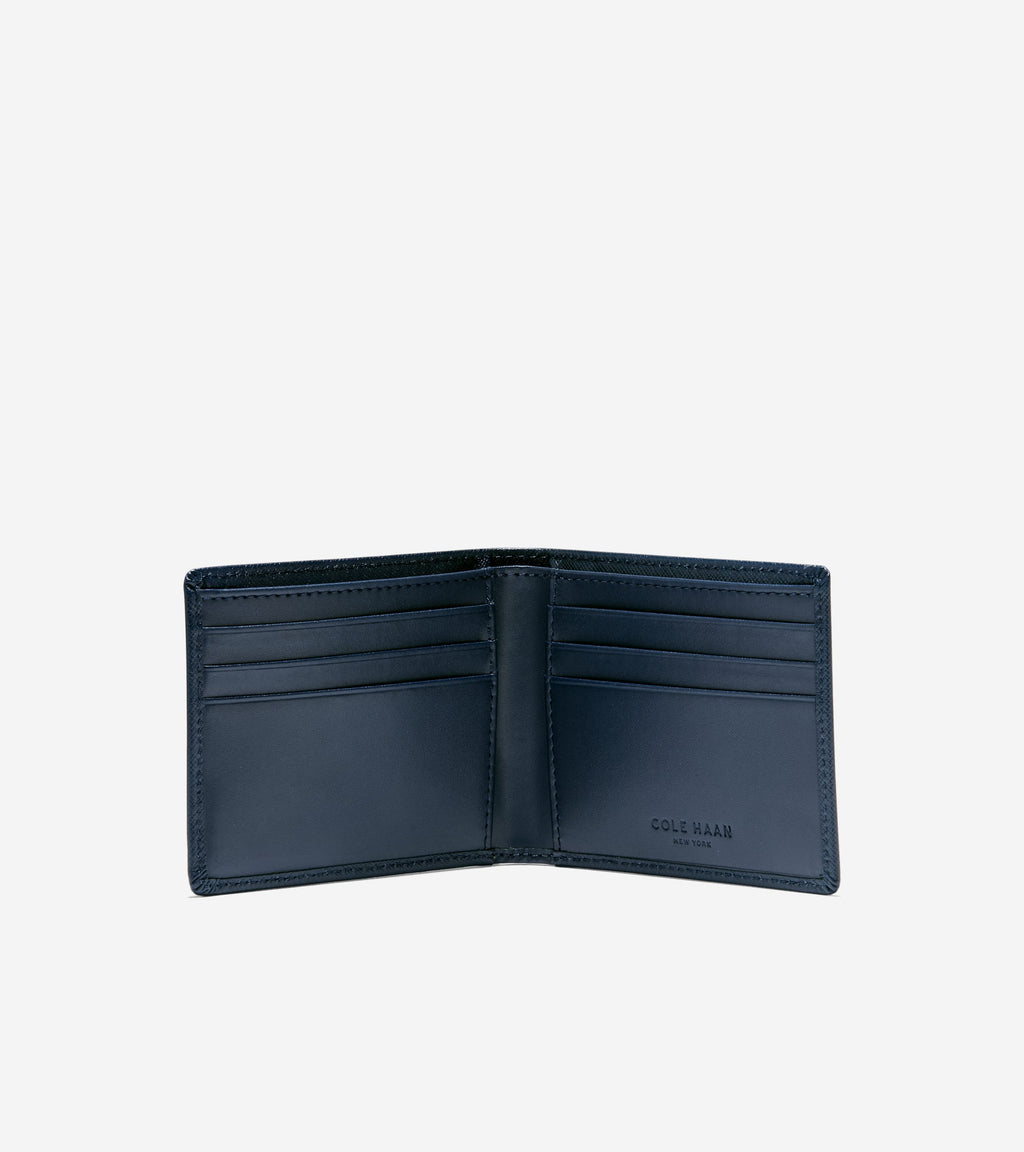 Men's Bifold Wallet with Saffiano Cover-Black