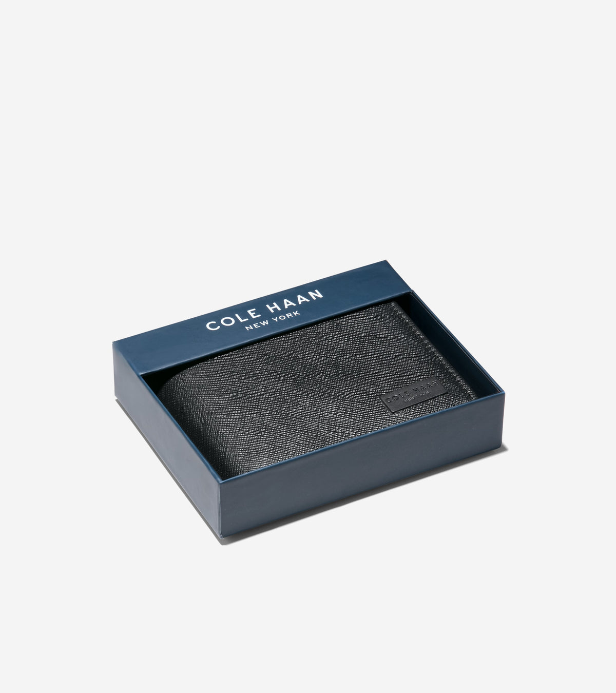 Men's Bifold Wallet with Saffiano Cover-Navy Blazer