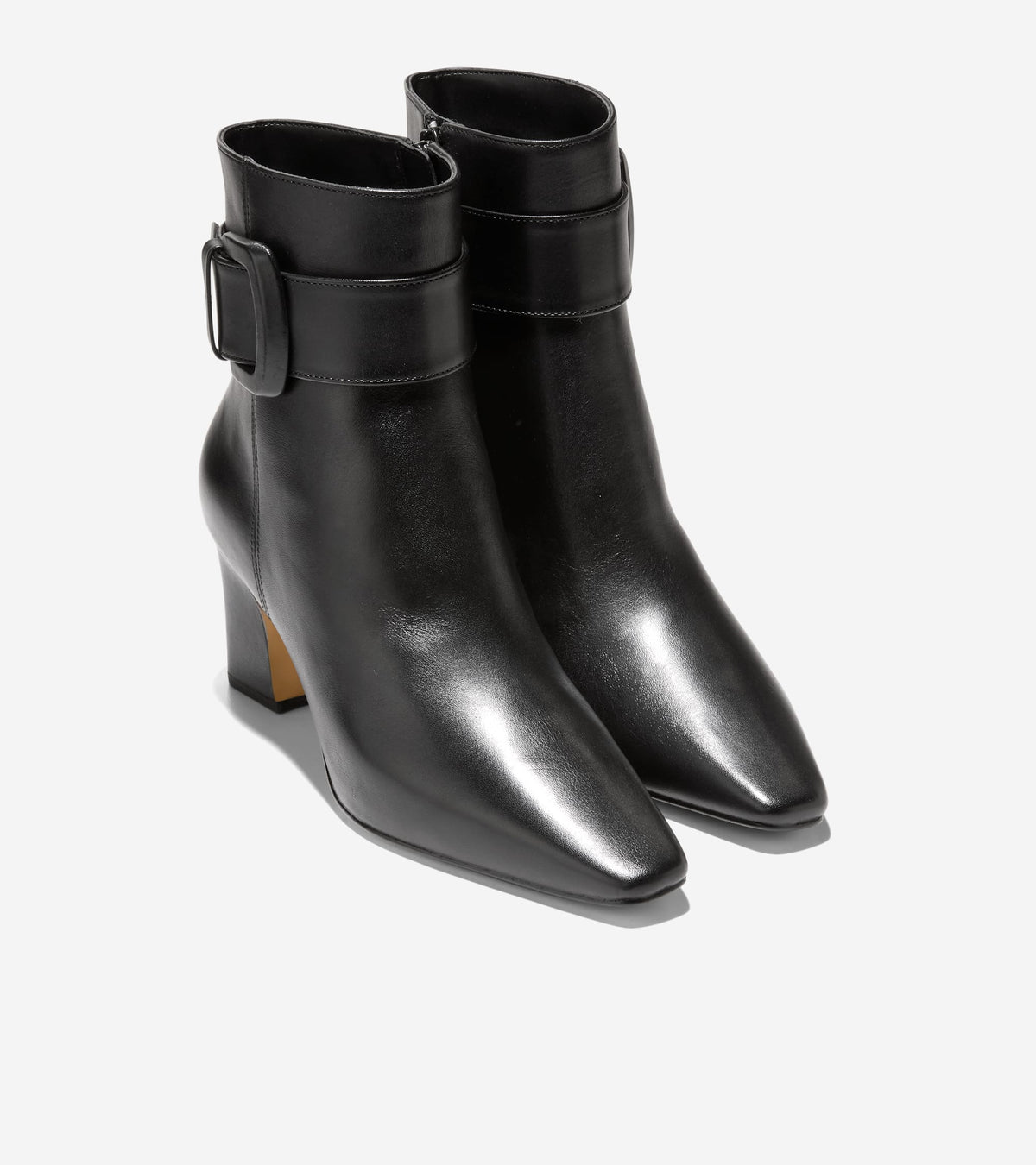 Women's Blanche Snip Toe Buckle Booties-Black