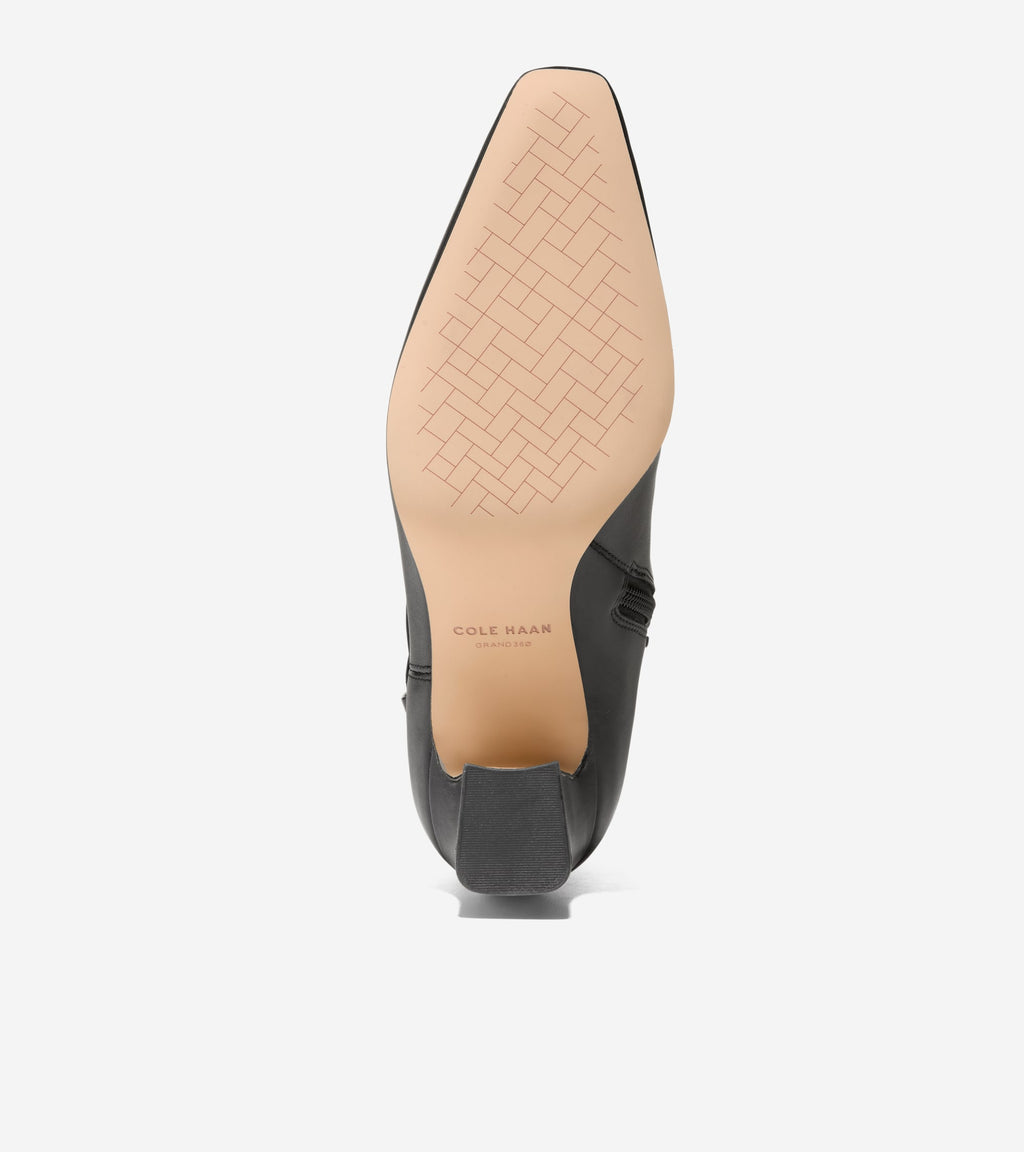 Women's Blanche Snip Toe Buckle Booties-Black