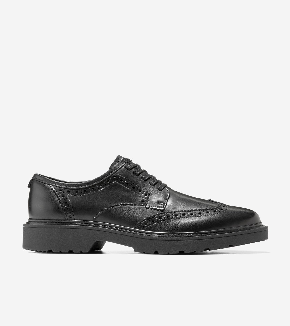 Men's Broome Grand Lug Sole Wingtip Oxfords-Black