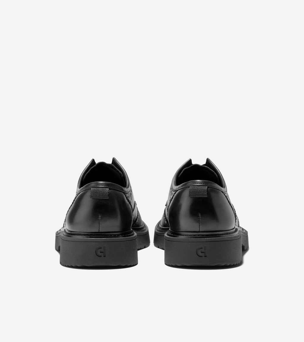 Men's Broome Grand Lug Sole Wingtip Oxfords-Black