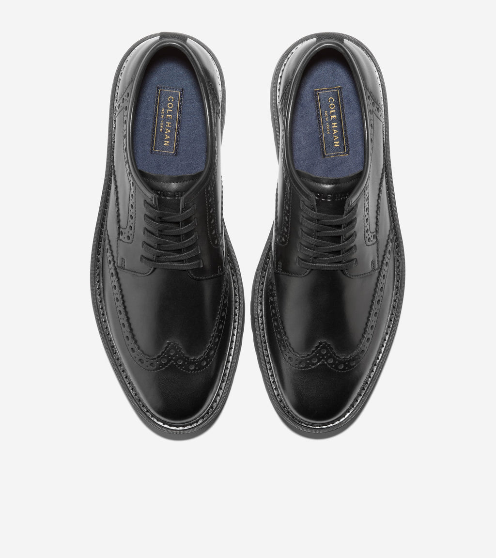 Men's Broome Grand Lug Sole Wingtip Oxfords-Black
