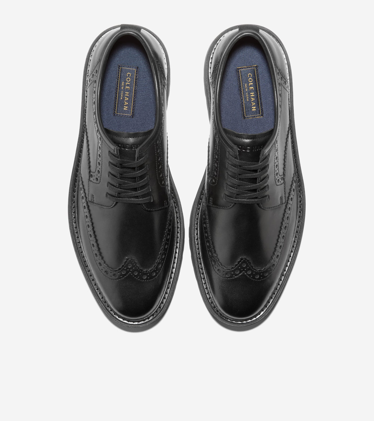 Men's Broome Grand Lug Sole Wingtip Oxfords-Black