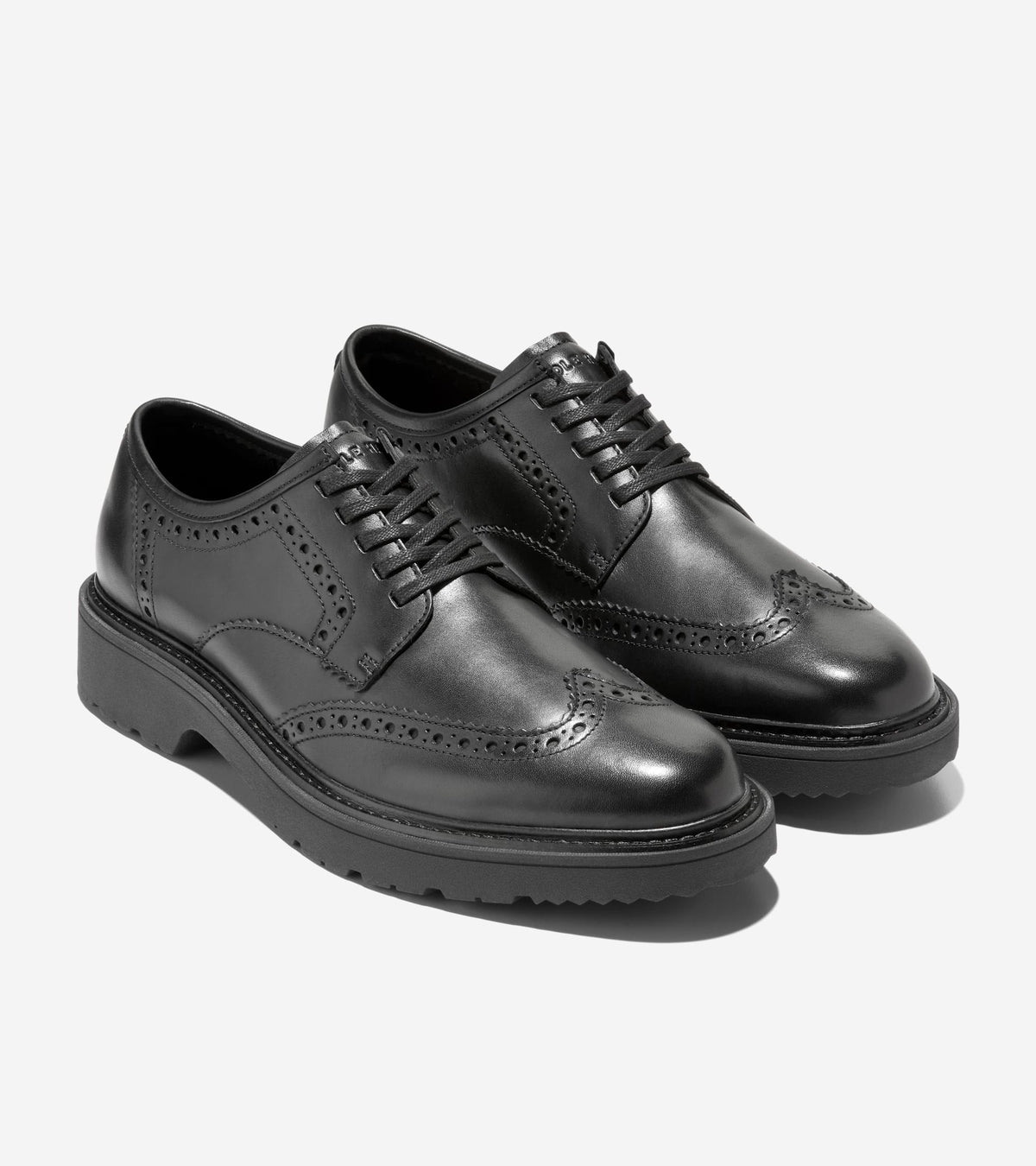 Men's Broome Grand Lug Sole Wingtip Oxfords-Black