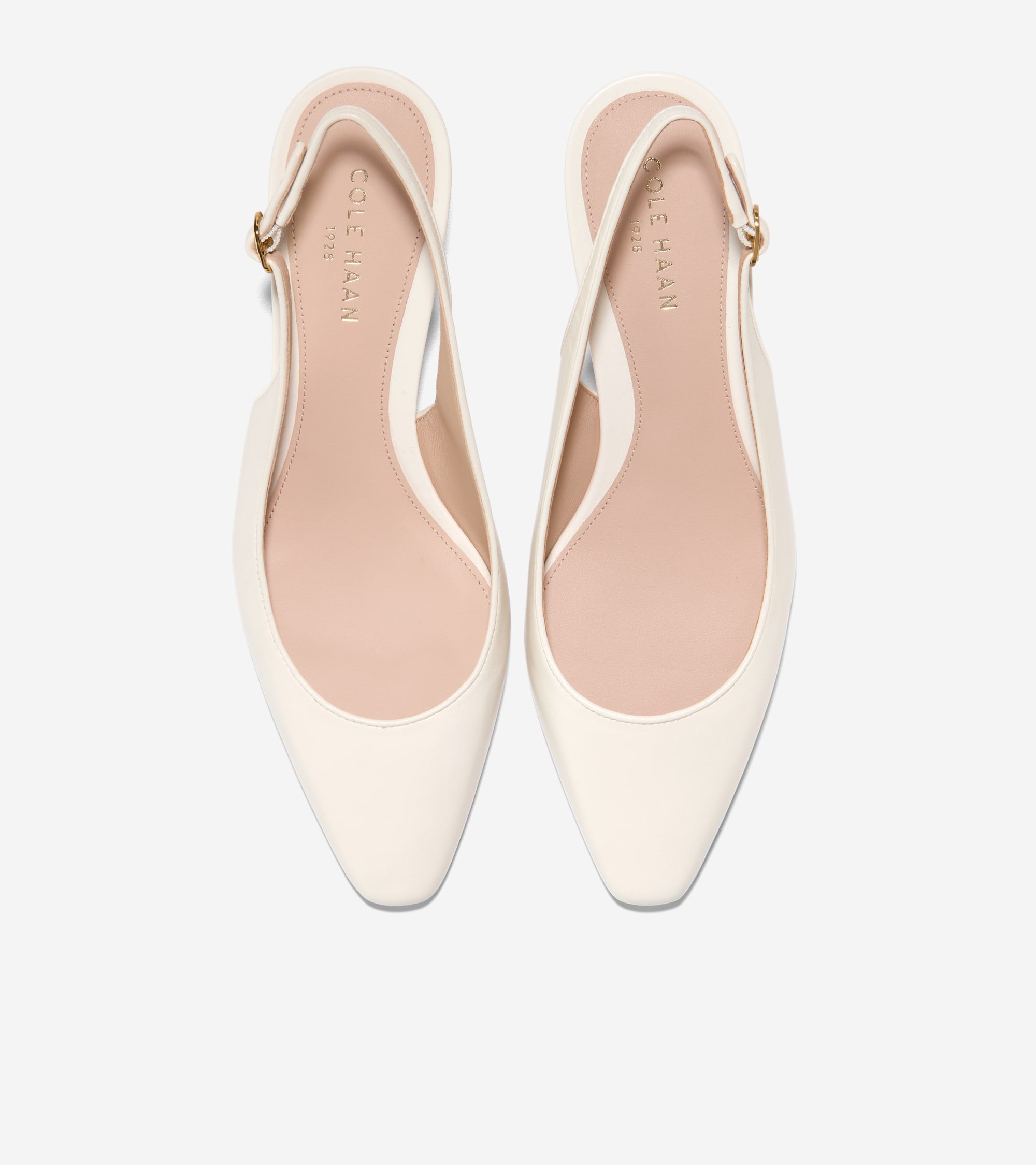 【Cole Haan】Women's Tayla Kitten Heel Sling Pumps 45MM Cole Haan Tayla Crocodile Embossed Leather Kitten Heel