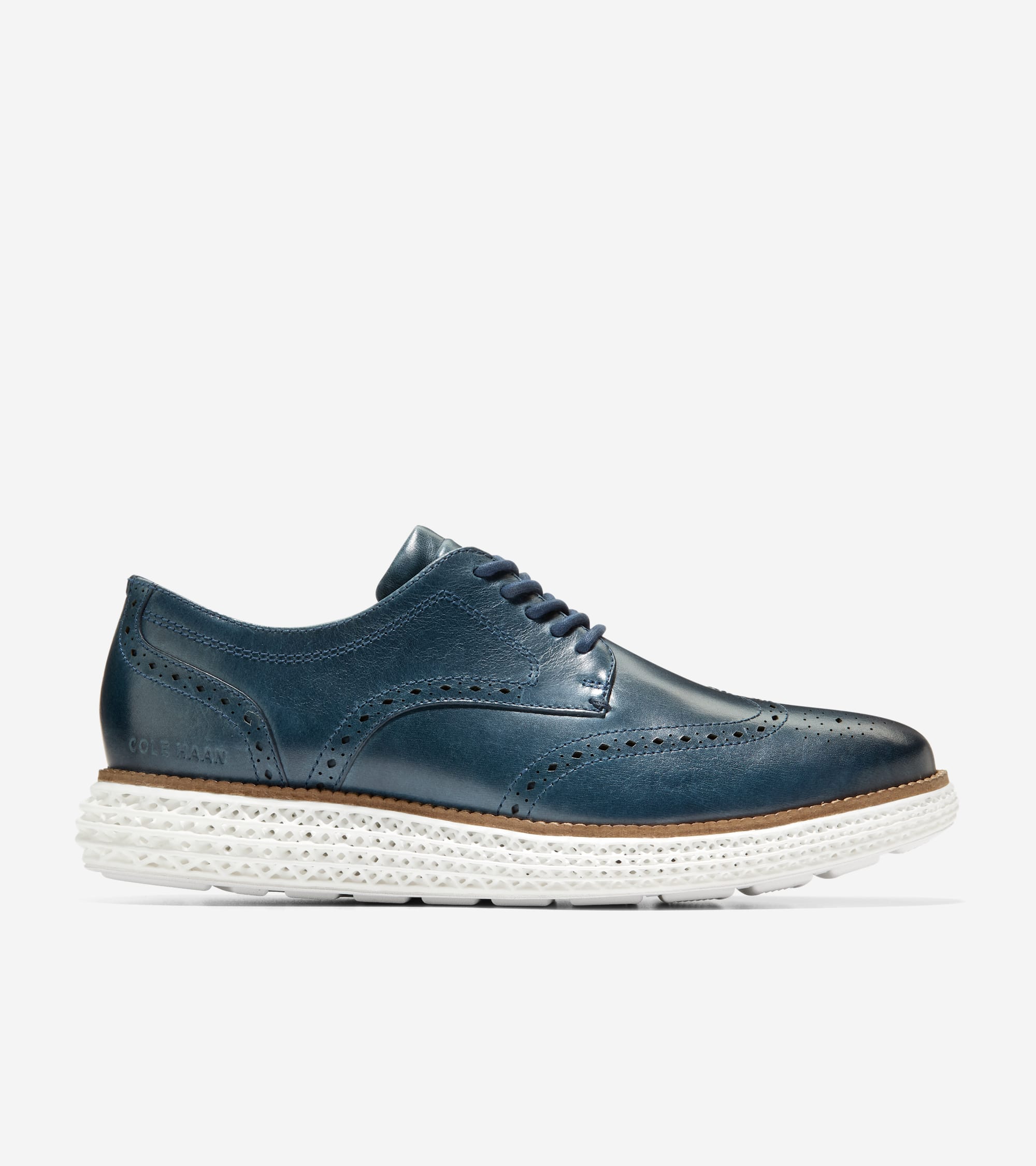 Cole haan blue wingtip shoes on sale