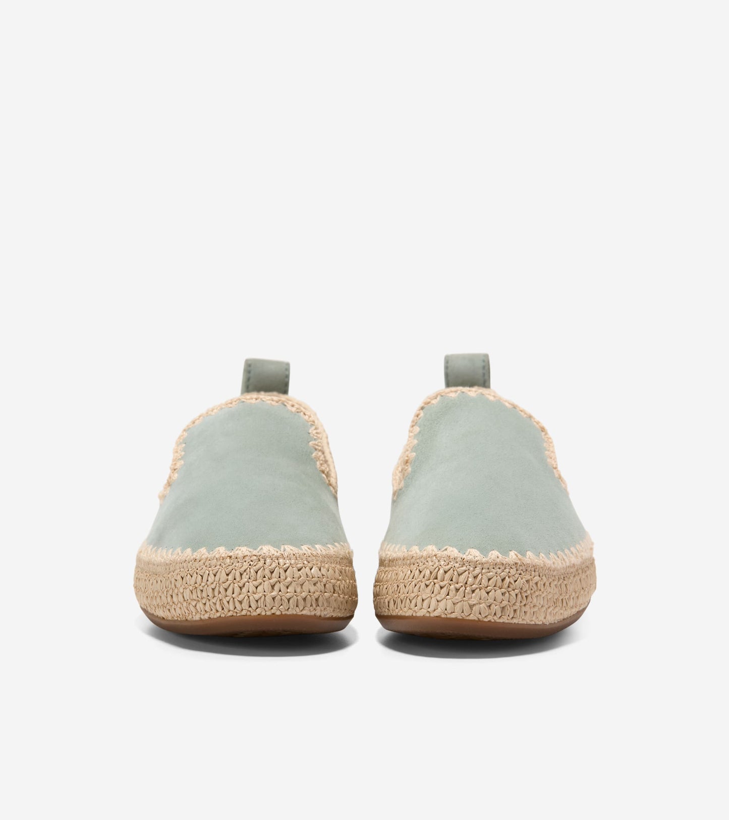 W36190:LILY PAD SUEDE / NATURAL RAFFIA