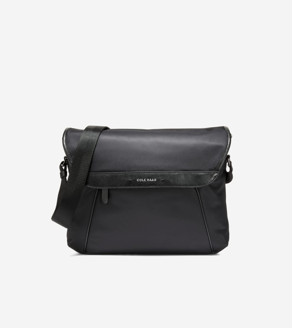Men's Carson Flap Messenger-Black