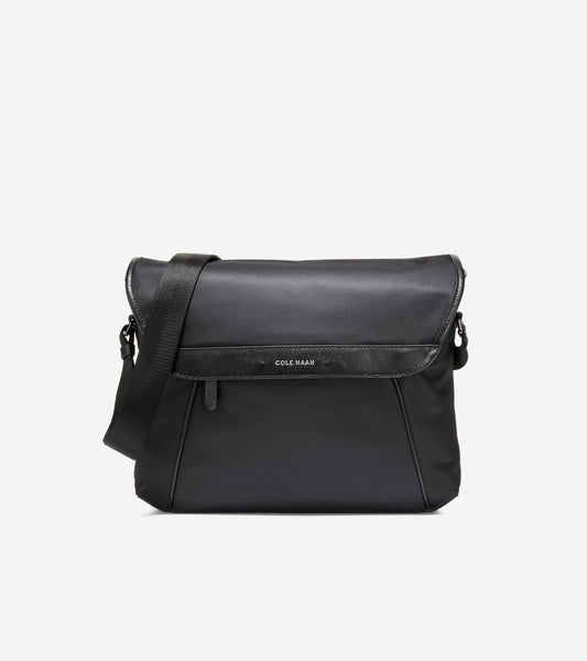 Men's Carson Flap Messenger-Black