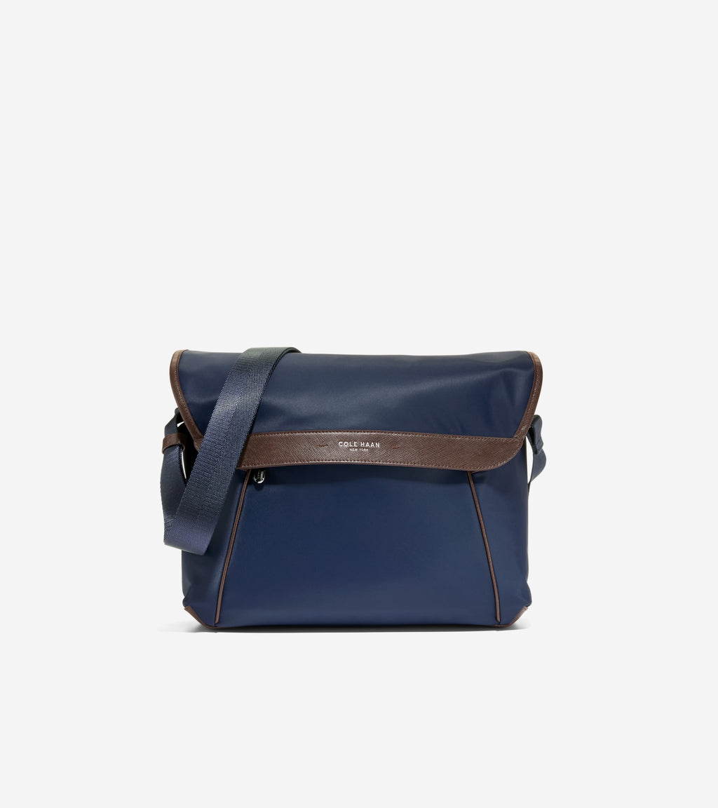 Men's Carson Flap Messenger Bag-Navy Blazer-Madeira