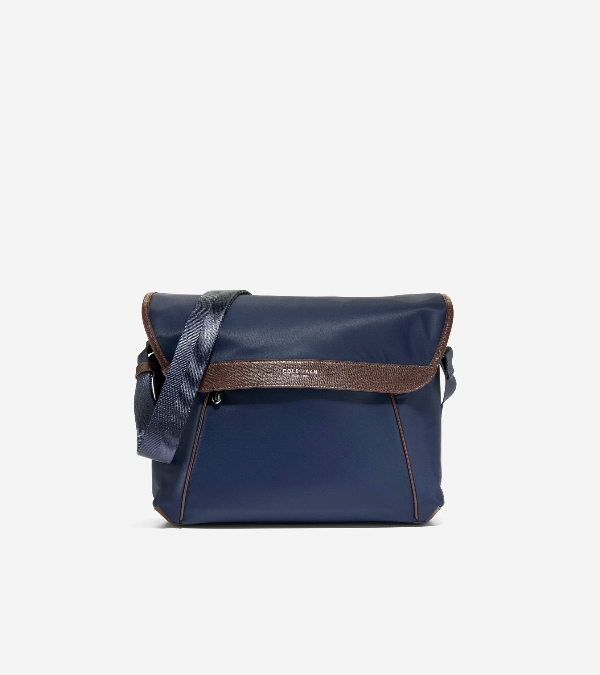 Men's Carson Flap Messenger Bag-Navy Blazer-Madeira