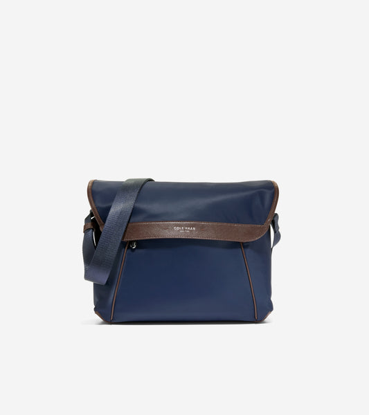 Men's Carson Flap Messenger Bag-Navy Blazer-Madeira