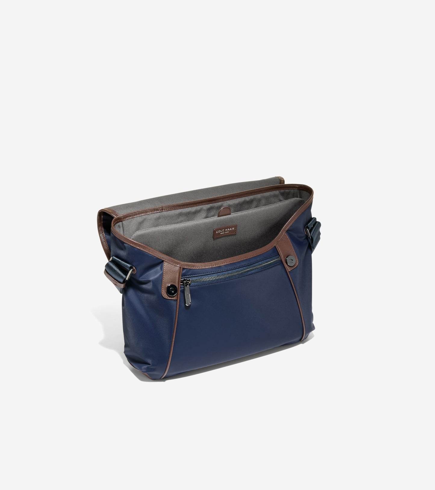 Men's Carson Flap Messenger Bag-Navy Blazer-Madeira