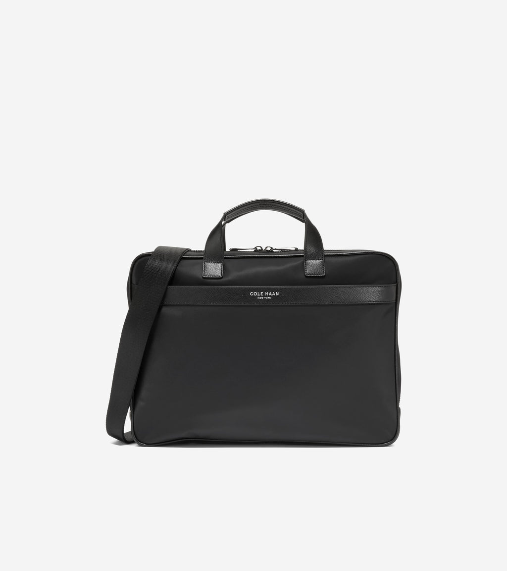 Men's Carson Slim Briefcase-Black