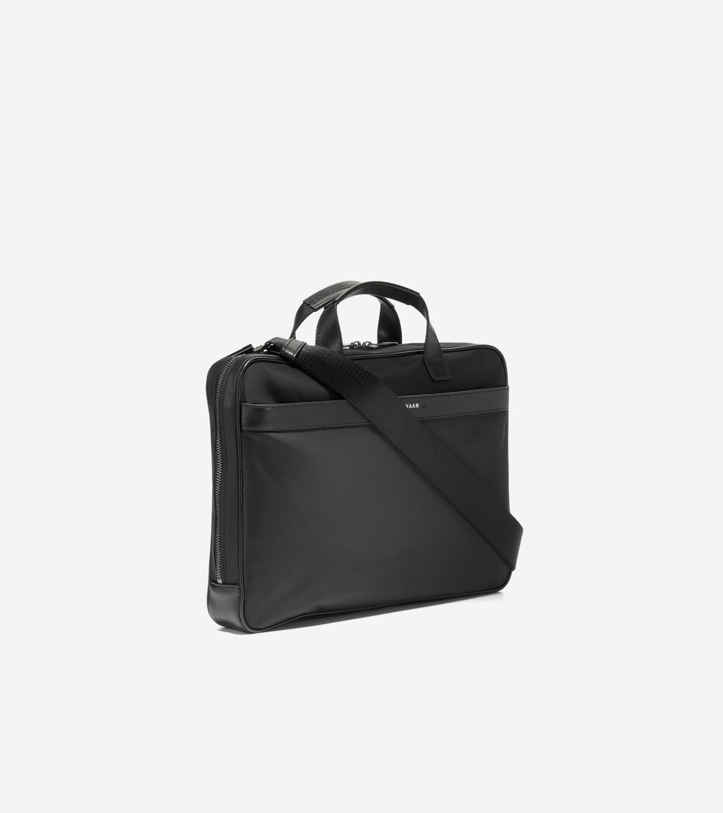 Men's Carson Slim Briefcase-Black