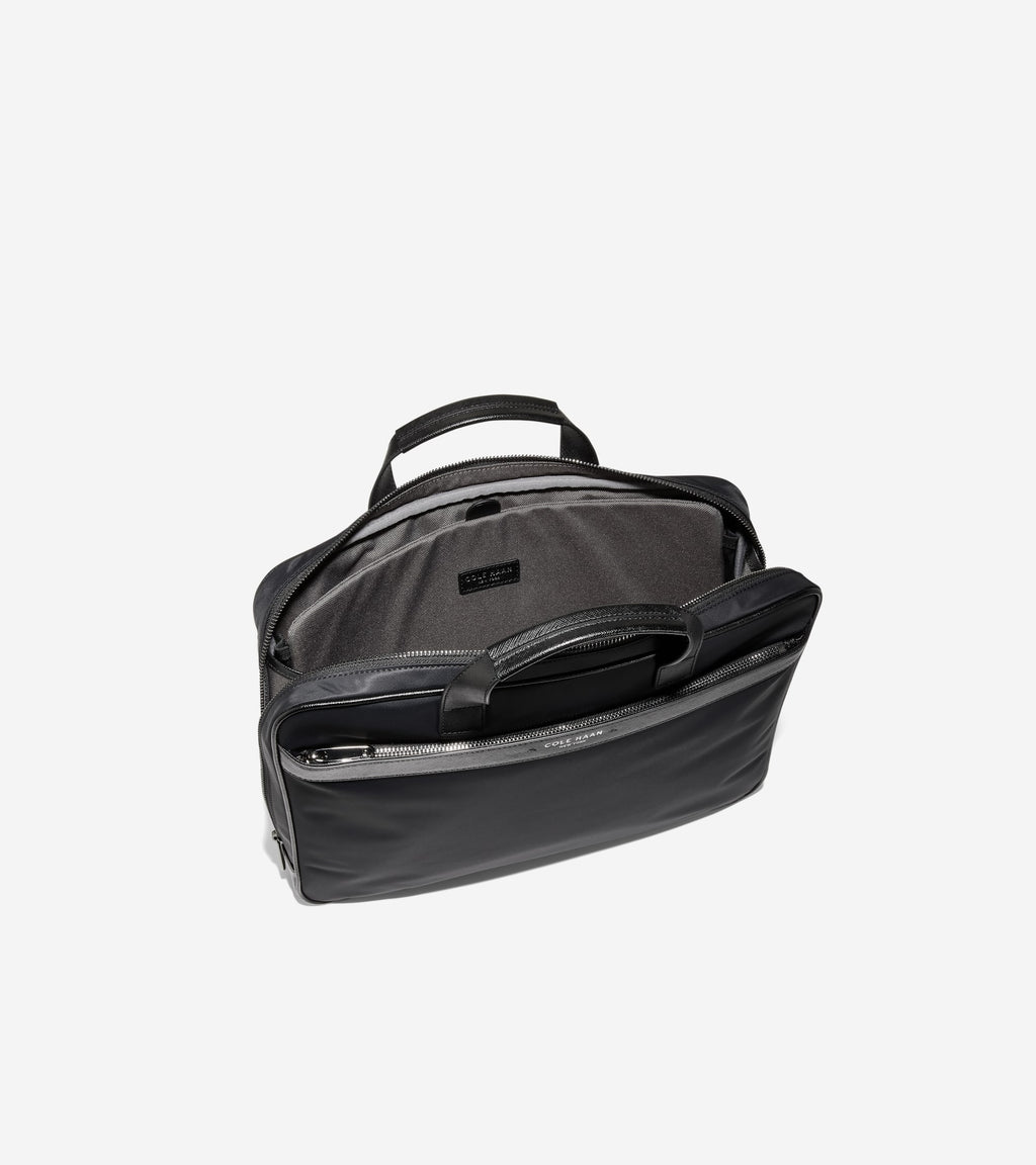 Men's Carson Slim Briefcase-Black