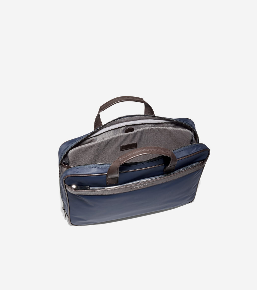Men's Carson Slim Briefcase-Navy Blazer-Madeira