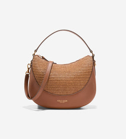 Women's Catarina Small Crossbody Bag-Tobacco with Straw