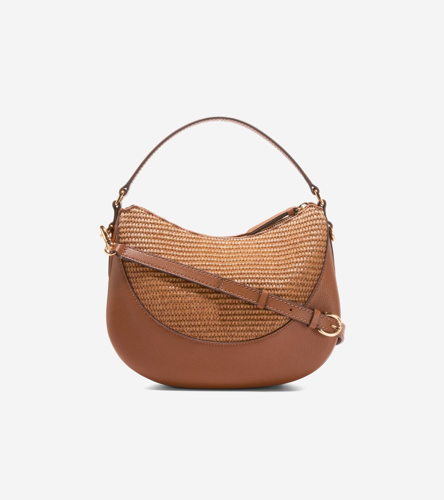 Women's Catarina Small Crossbody Bag-Tobacco with Straw