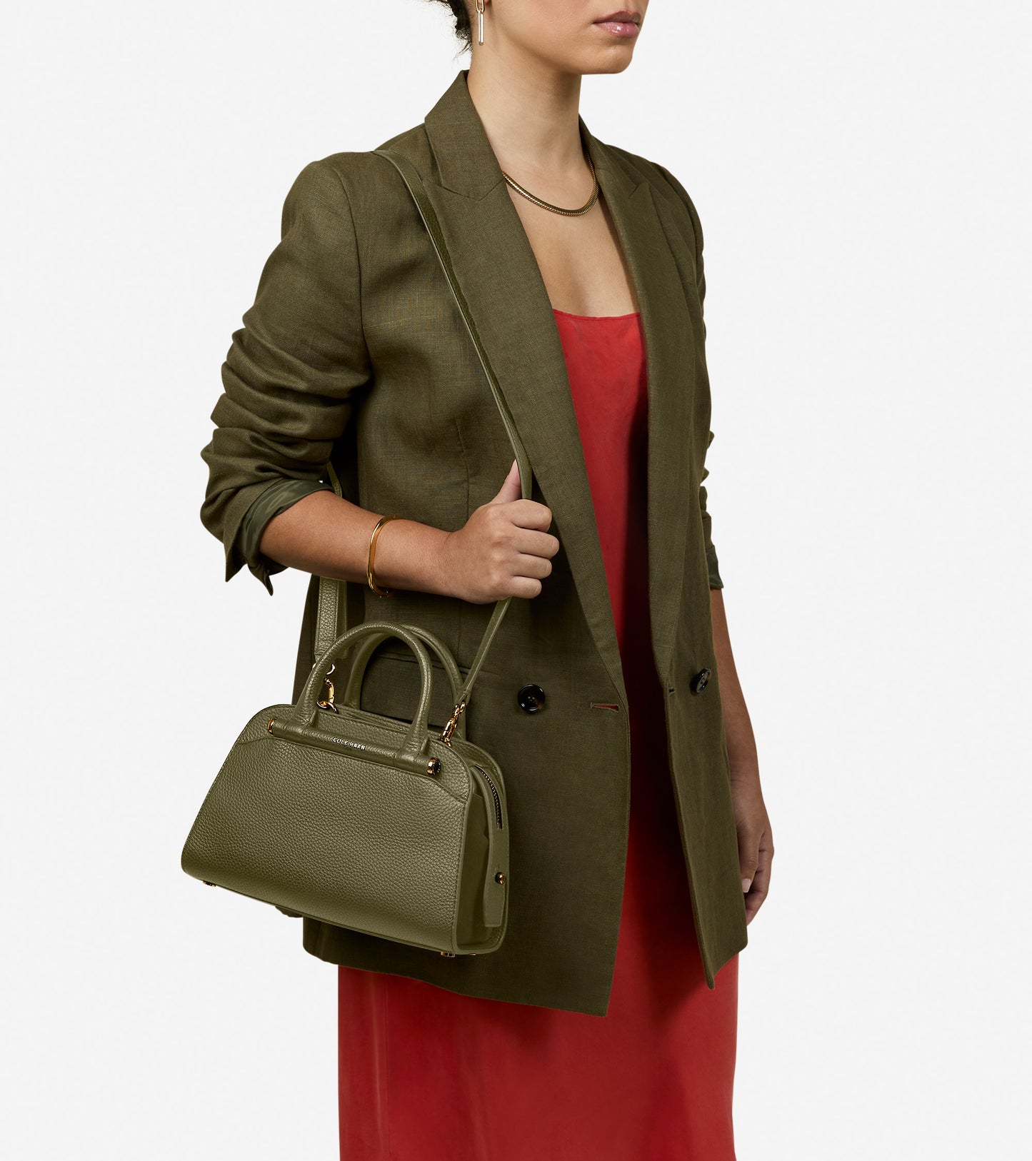 Women's Catherine Small Satchel-Olive Night