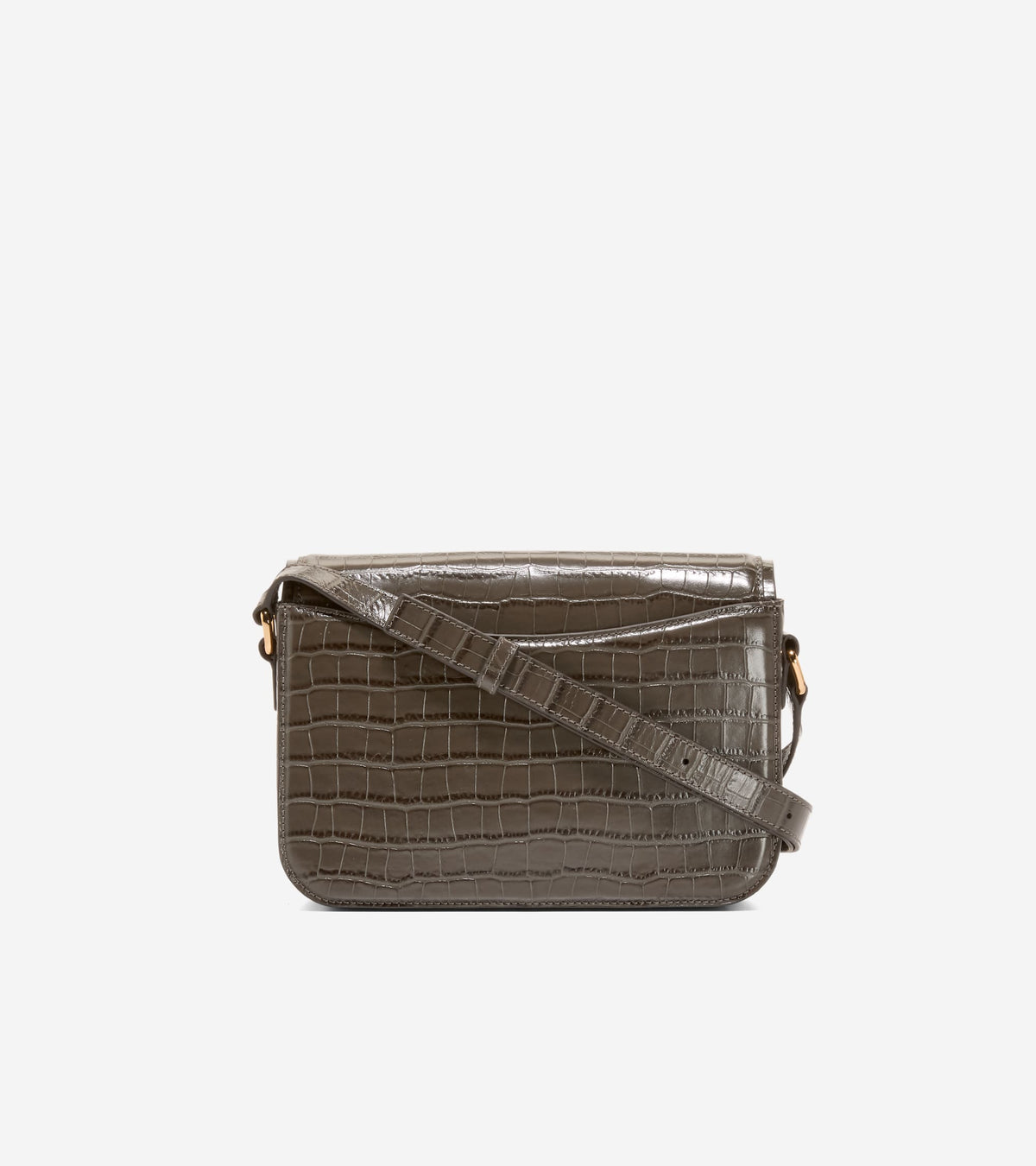 Women's Celeste Crossbody Bag-Deep Olive Croco Print