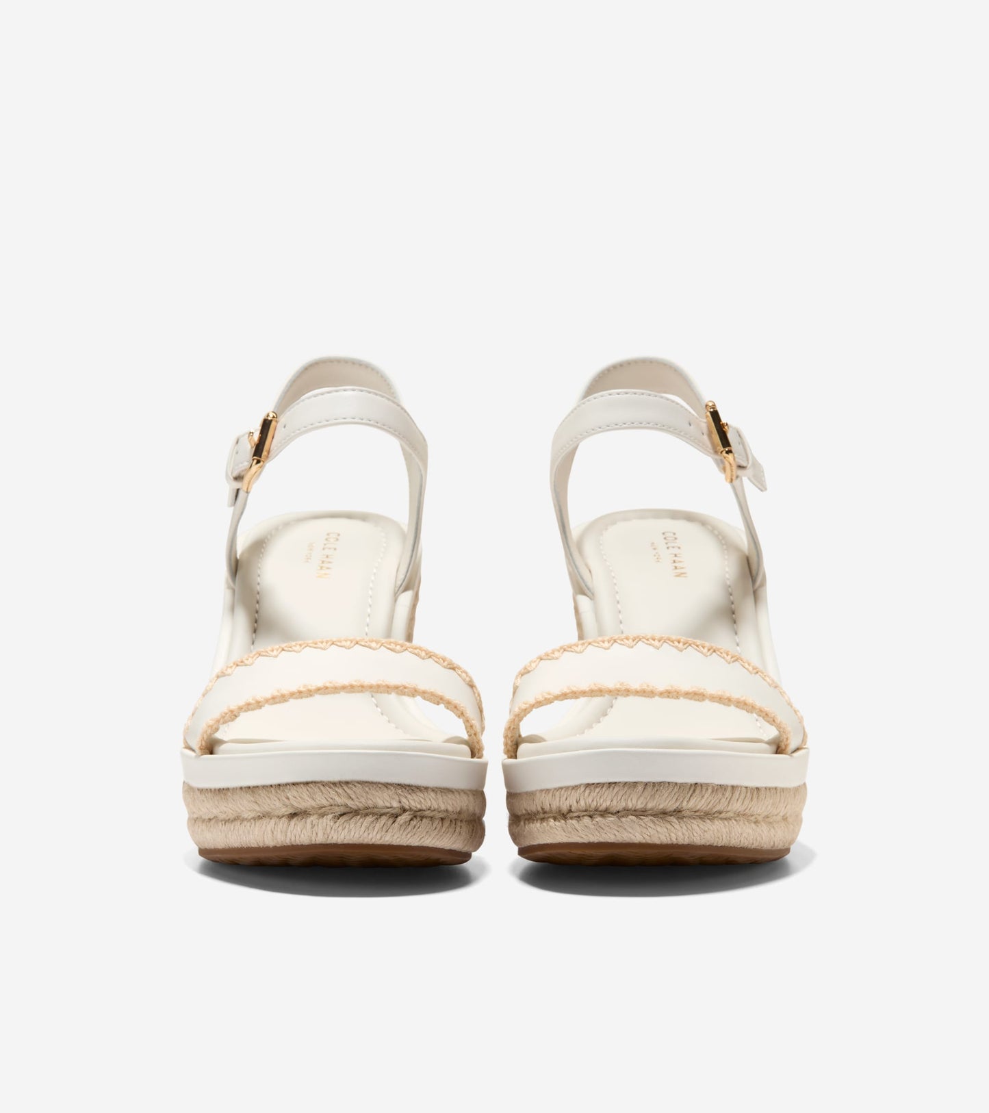 Women's Cloudfeel Asbury Espadrille Wedge Sandals-Powder-Natural Raffia
