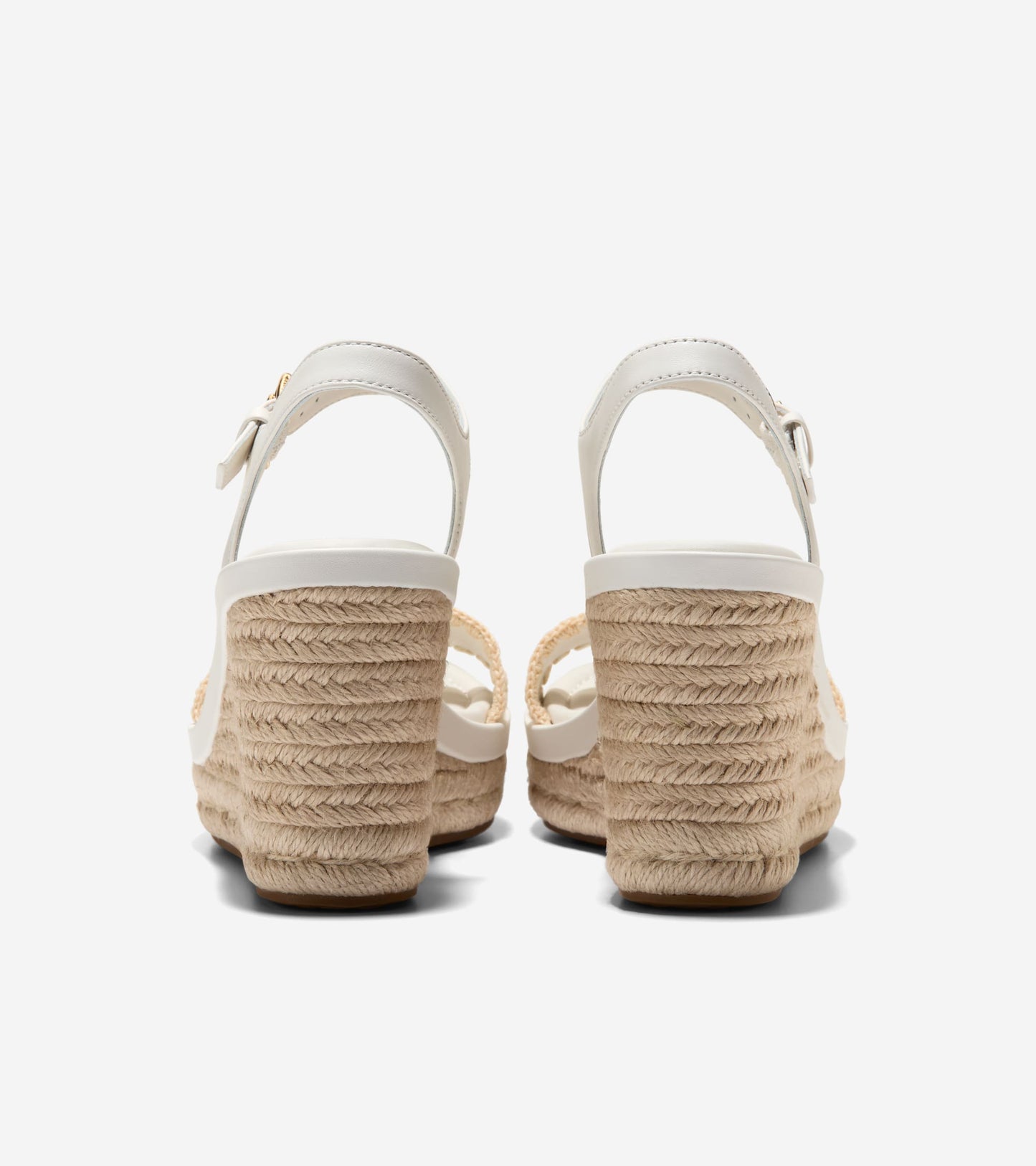 Women's Cloudfeel Asbury Espadrille Wedge Sandals-Powder-Natural Raffia