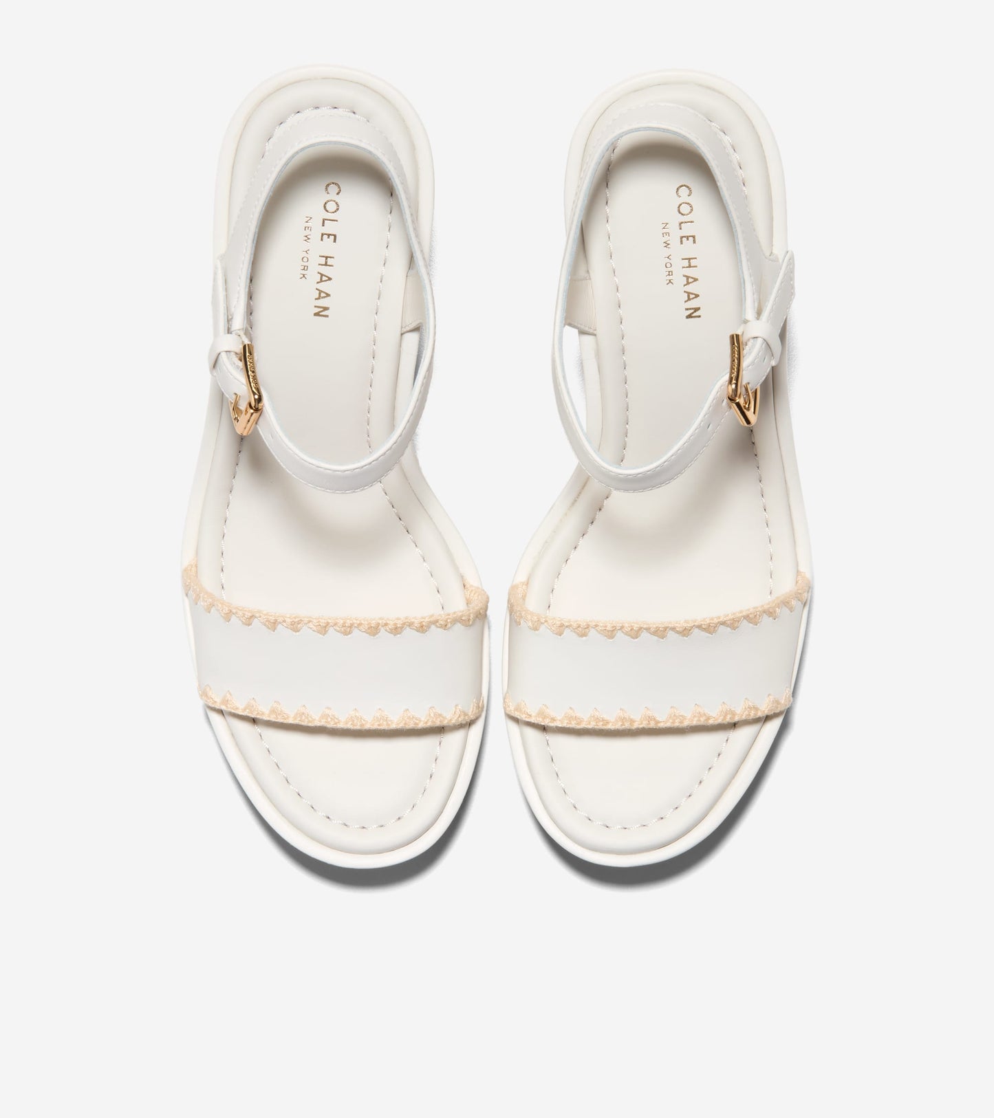 Women's Cloudfeel Asbury Espadrille Wedge Sandals-Powder-Natural Raffia