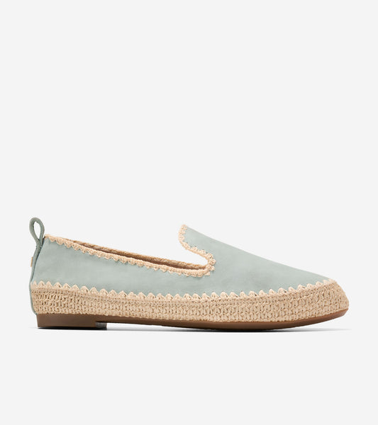 Women's Cloudfeel Asbury Slip-On Loafers-Lily Pad-Natural Raffia
