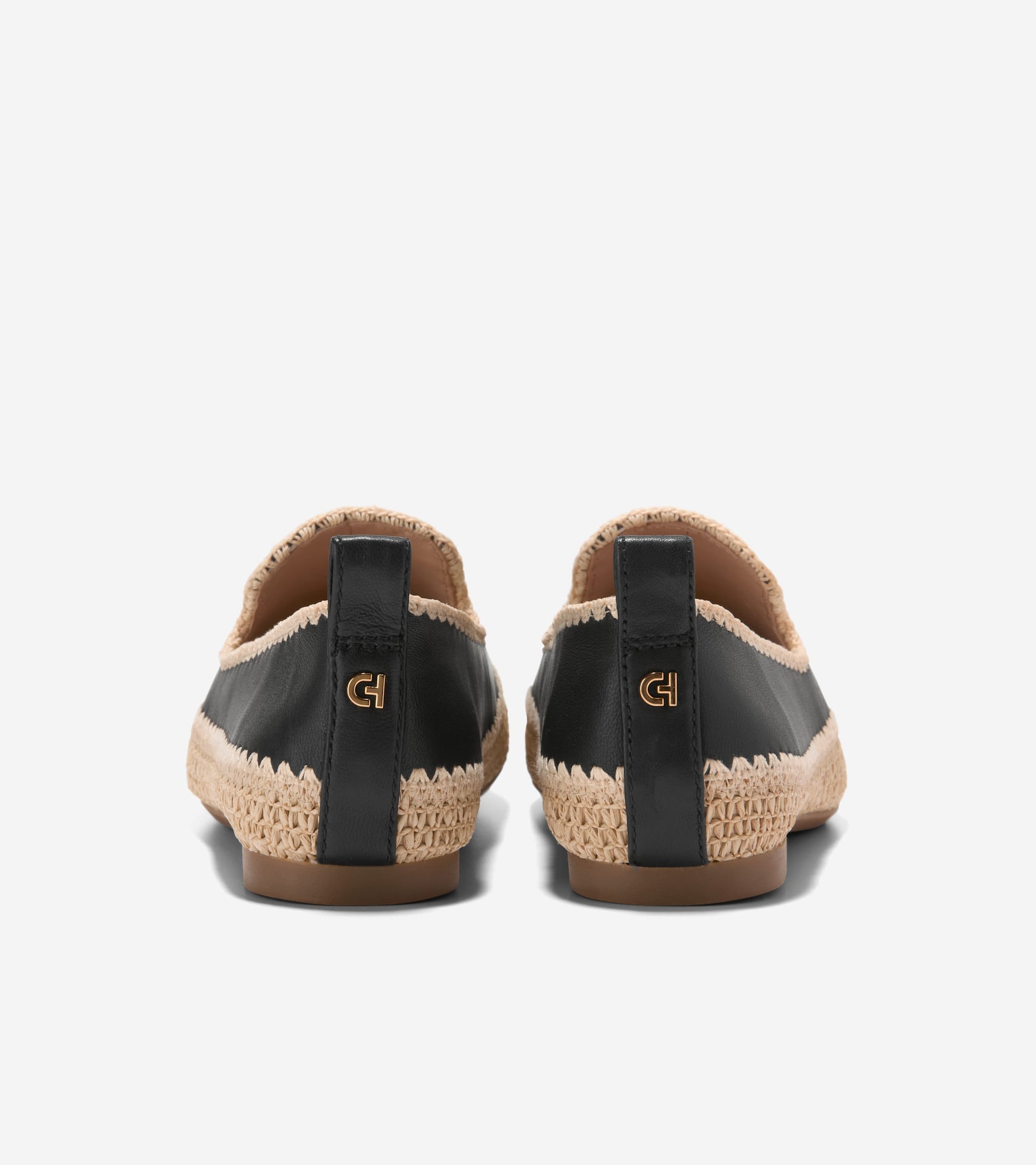 Women's Cloudfeel Asbury Slip-On Loafers-Black-Natural Raffia