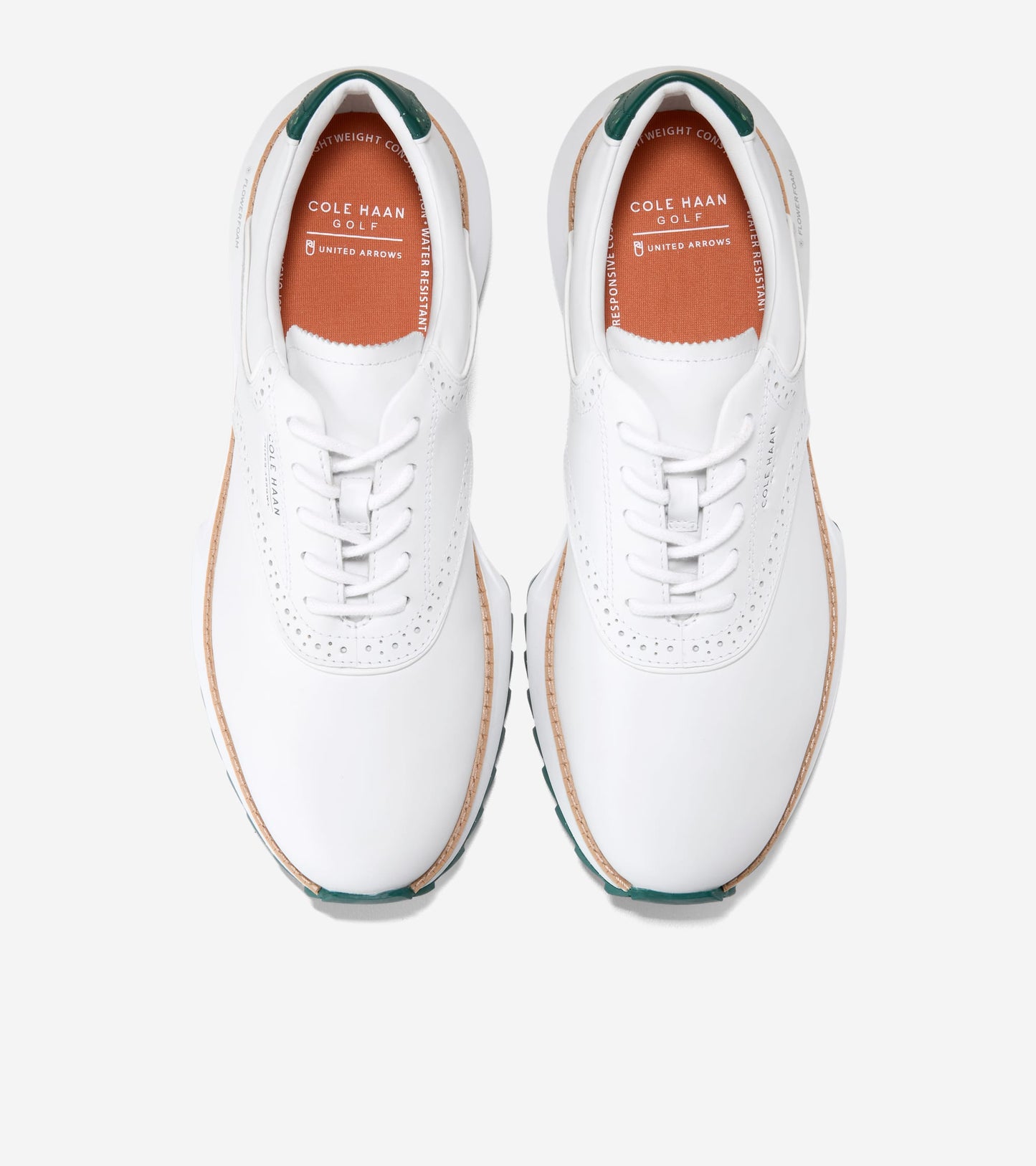 Men's CH X United Arrows Saddle Ashland Golf Shoes-White-Myrtle